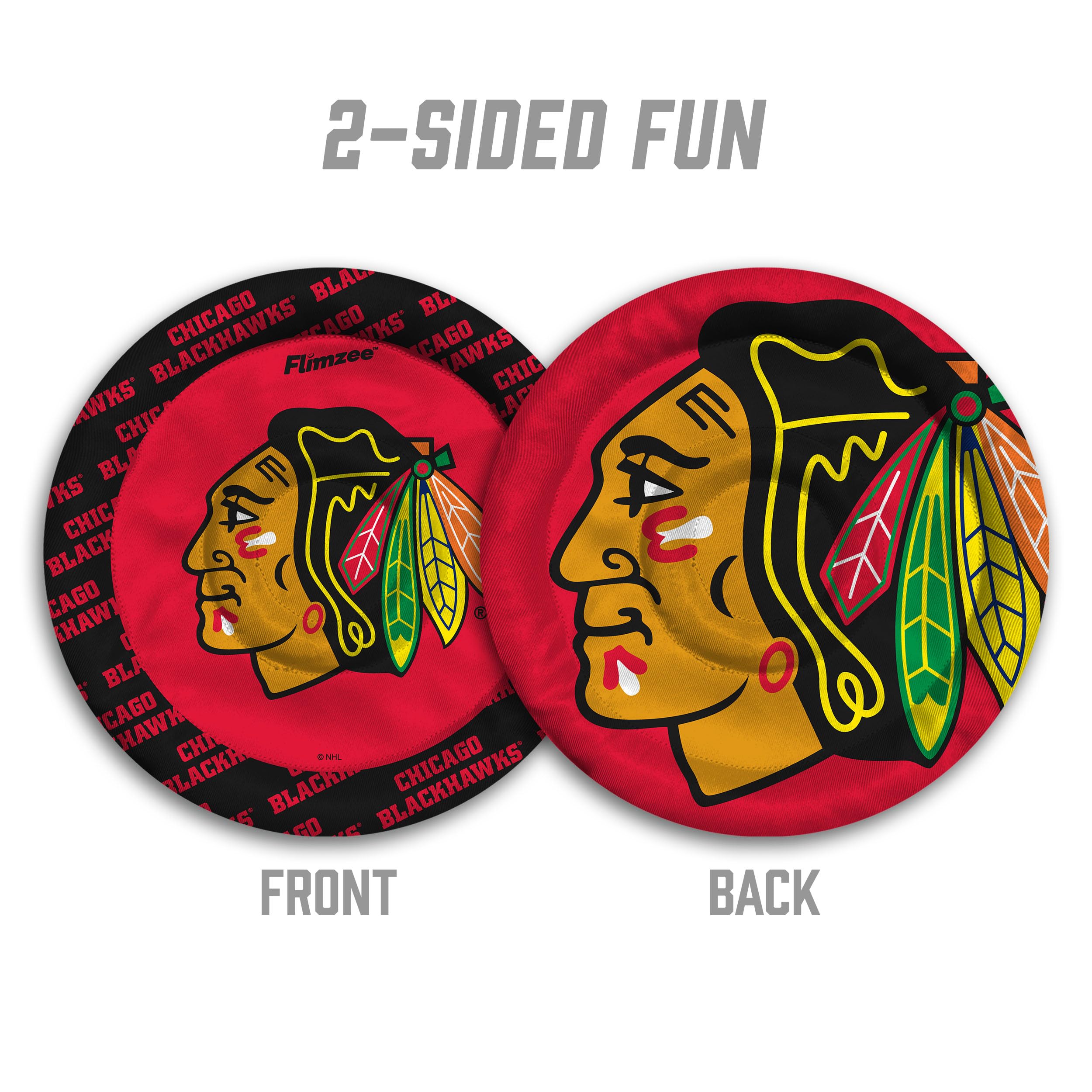 YouTheFan NHL Chicago Blackhawks Flimzee Bean-Bag Flying Disc
