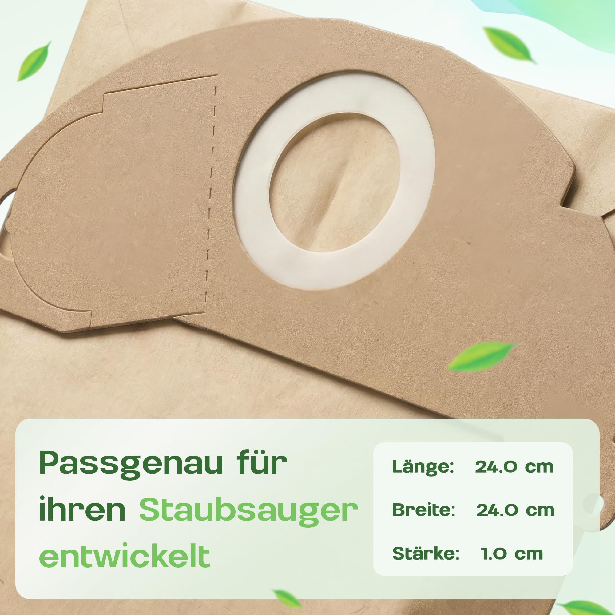 20 sacchetti per aspirapolvere adatti per aspirapolvere Kärcher KFI 222, 6.904-322.0, serie Kärcher WD2, MV2, A2000, A2004, A2054, A2074, tessuto non tessuto