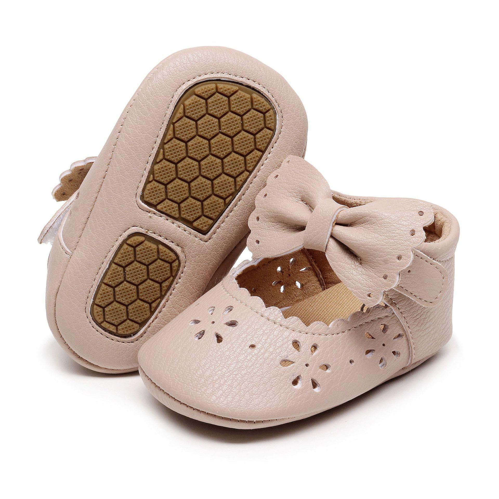 Zapatos de princesa con lazo de encaje para bebé, suela suave, zapatos de cuna para recién nacidos, bebés y niños pequeños (0-12 meses) — view 6
