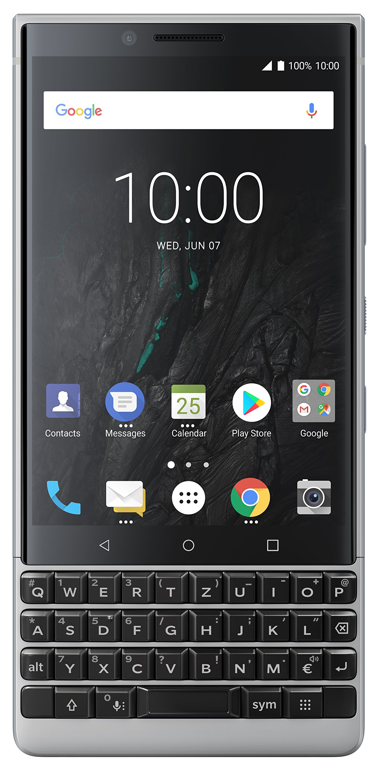BlackBerry Key2 Single SIM Smartphone (4,5 Zoll Display, 12 Megapixel Kamera, LTE, 6 GB RAM, 64 GB Speicher, Quick Charge 3.0, Android 8.1 Oreo) Silber