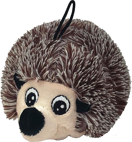 Pet Lou D.O.G'Z - Juguete de peluche para perro EZ Squeaky Hedgehog de 4 pulgadas, juguete duradero para perros