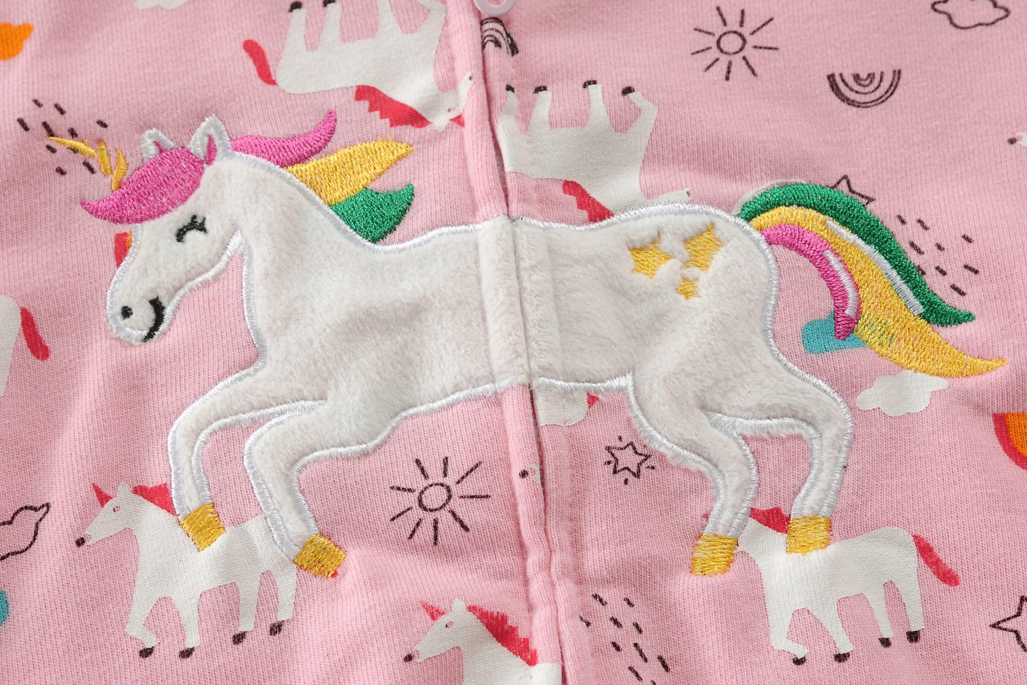 EULLA Felpa con cappuccio per bambini e bambine, in cotone, con chiusura lampo, 92 98 104 110 116 122