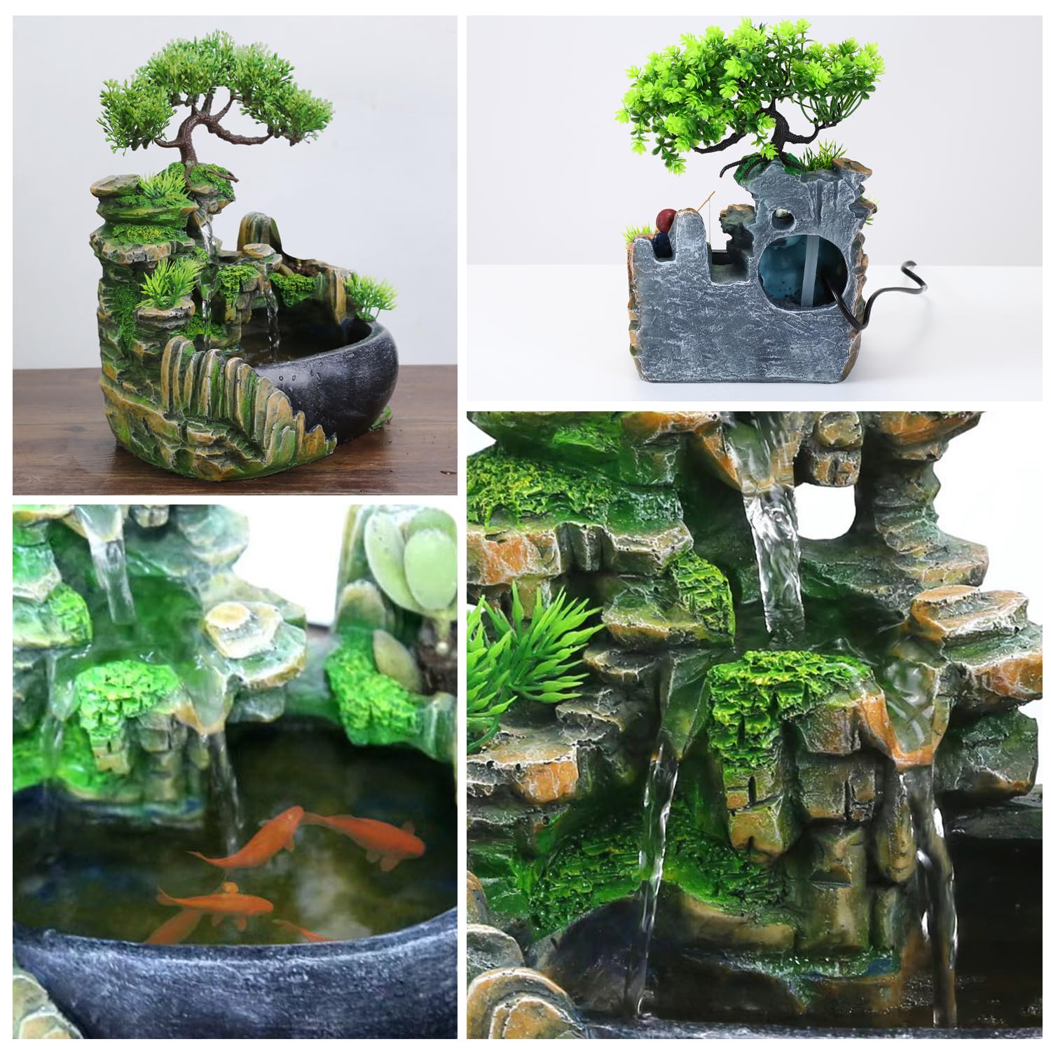 Fontaine Cascade de Table décorative Imitation Pierre pour intérieur