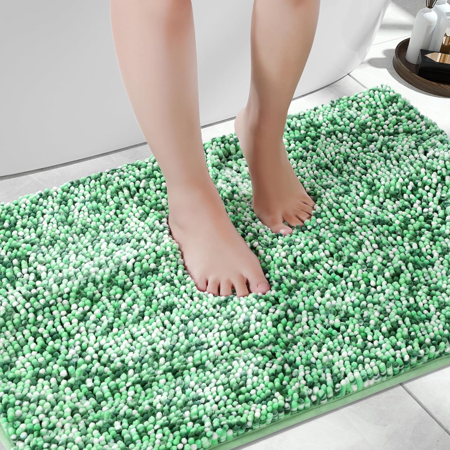 Yimobra Luxury Chenille Bathroom Rugs, Large Fluffy Shaggy