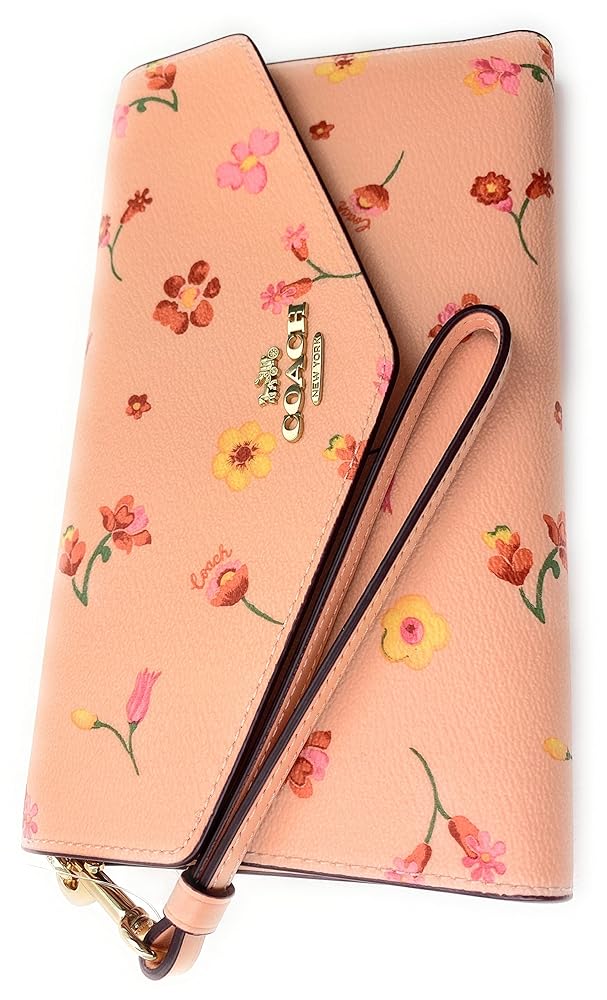 COACH｜FLOWER PRINT SLIM ENVELOPE レディース 財布 Slim Envelope Wallet With Wildflower Print - Black Multi