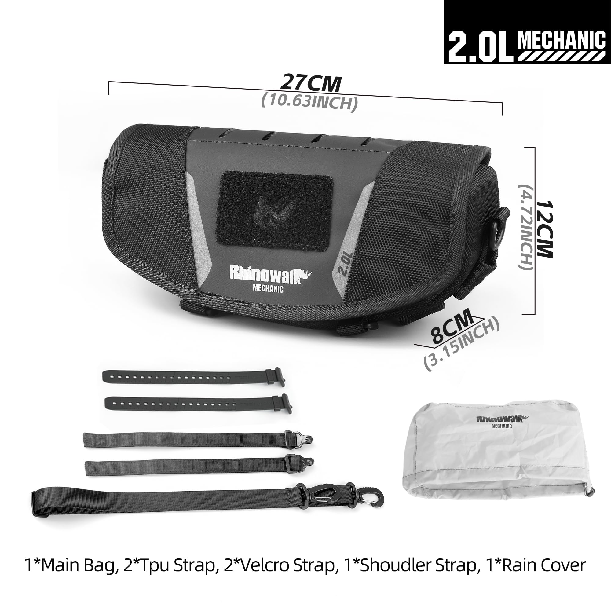 Rhinowalk Motorrad Lenkertasche Werkzeugtasche Vordertasche Motorradtasche Aufbewahrungstasche mit Trageschultergurt