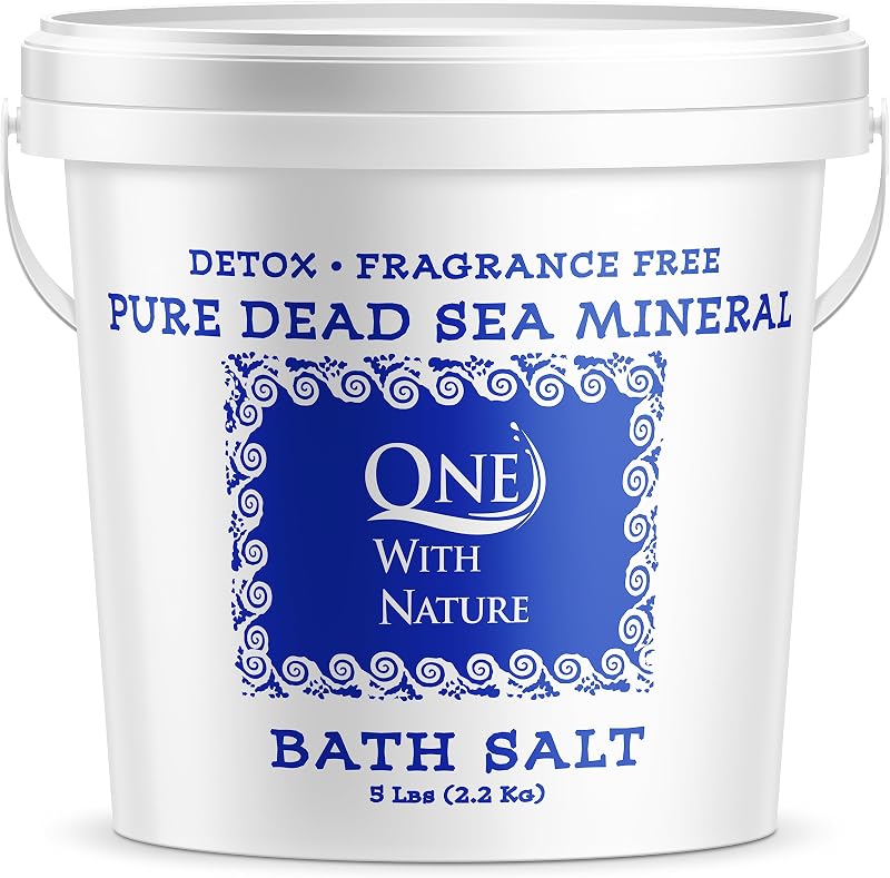 One With Nature Sal de Banho Puro do Mar Morto, Granulação Fina, 2,27 kg