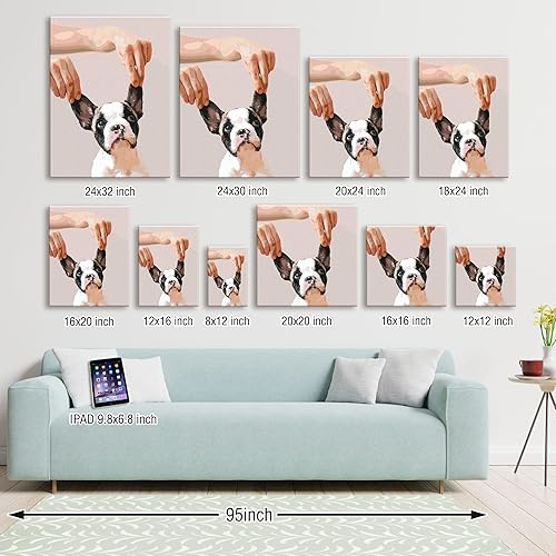 Miniatura 7 de SIYDCF Pintura personalizada por números, personaliza pintura por números para adultos principiantes, kit de pintura acrílica para decoración del