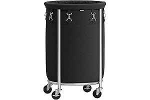 SONGMICS Ultra Large Rolling Laundry Hamper on Wheels with Removable Bag