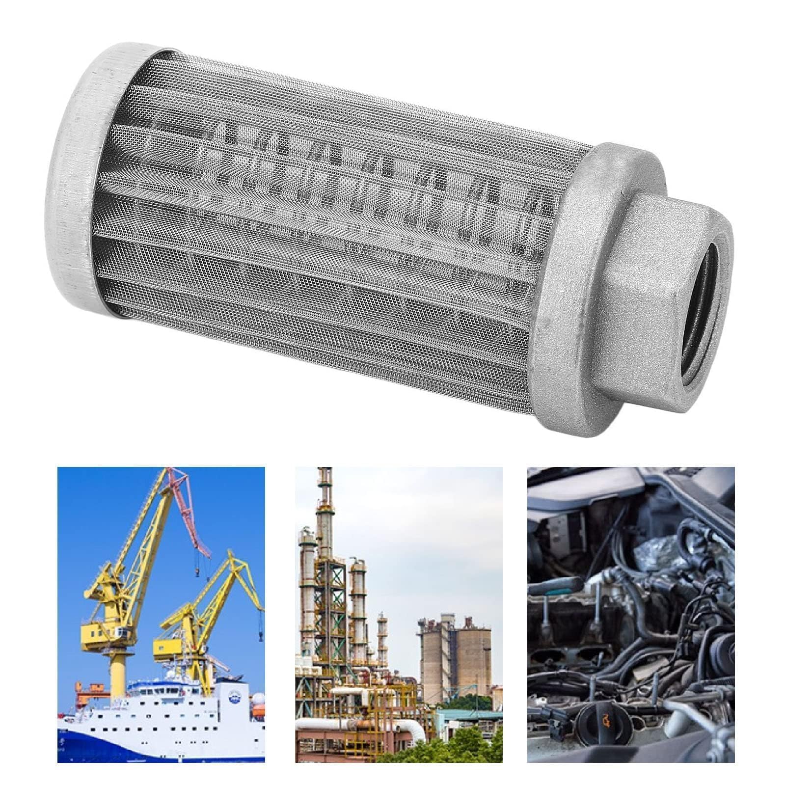 Set Benzinfilter Kraftstofffilter, Hydraulischer Saugölfilter, Edelstahlgeflecht, Ölfilter, Ersatz, Kraftstoffsieb, Rohranschluss, Saugölsieb, Hydraulisches Element, Saugkraftstofffilter