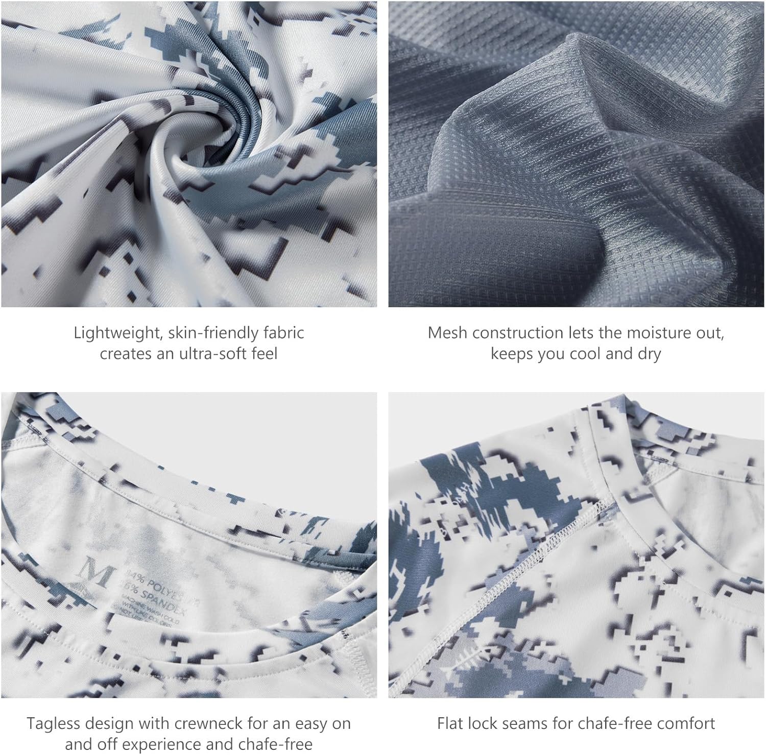 BASSDASH Men's Hunting Camo Performance Long Sleeve Shirt Fishing UPF50+ FS13M - Image 5