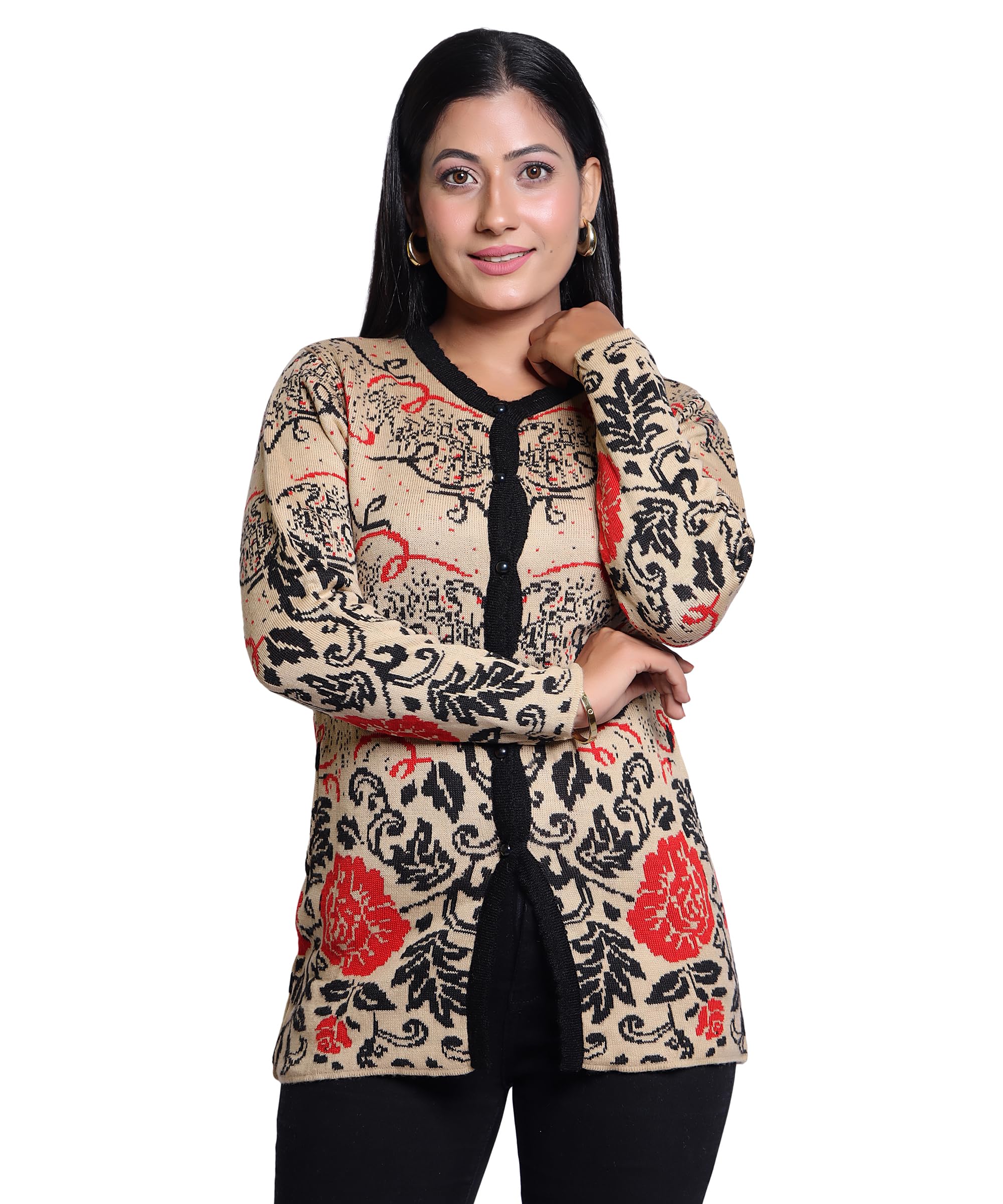 grand line Winter WEAR Women Cardigan with Multicolored Design-picture-39