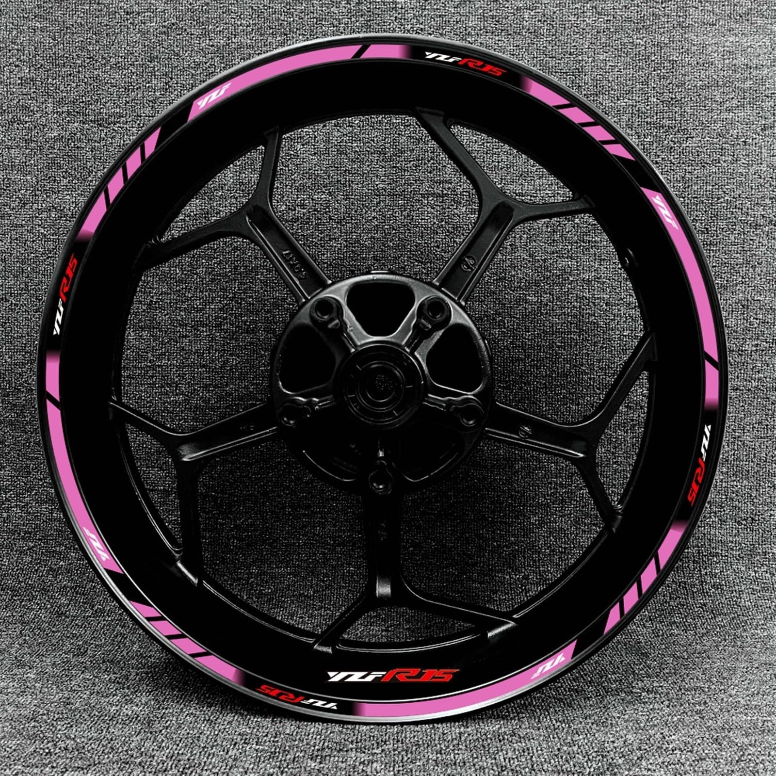 Motorcycle Wheel Rim Decal Decorative Hub Waterproof Reflective Sticker for Yamaha YZF R15 Decorative(Color18)
