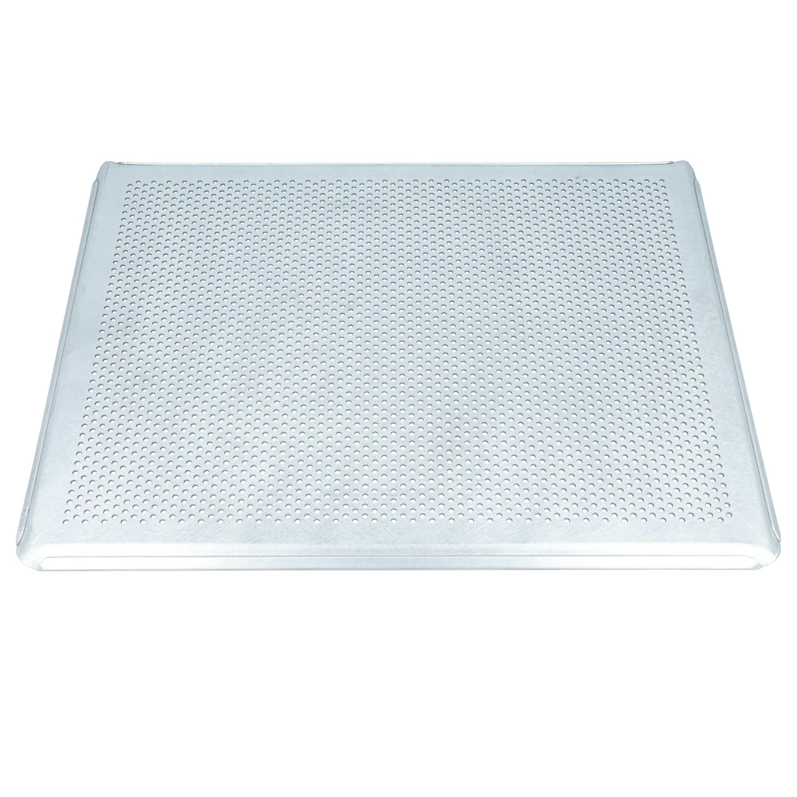 vhbw 2x Backblech für Backofen | 40 x 30 x 1 cm Silber, Perforiert