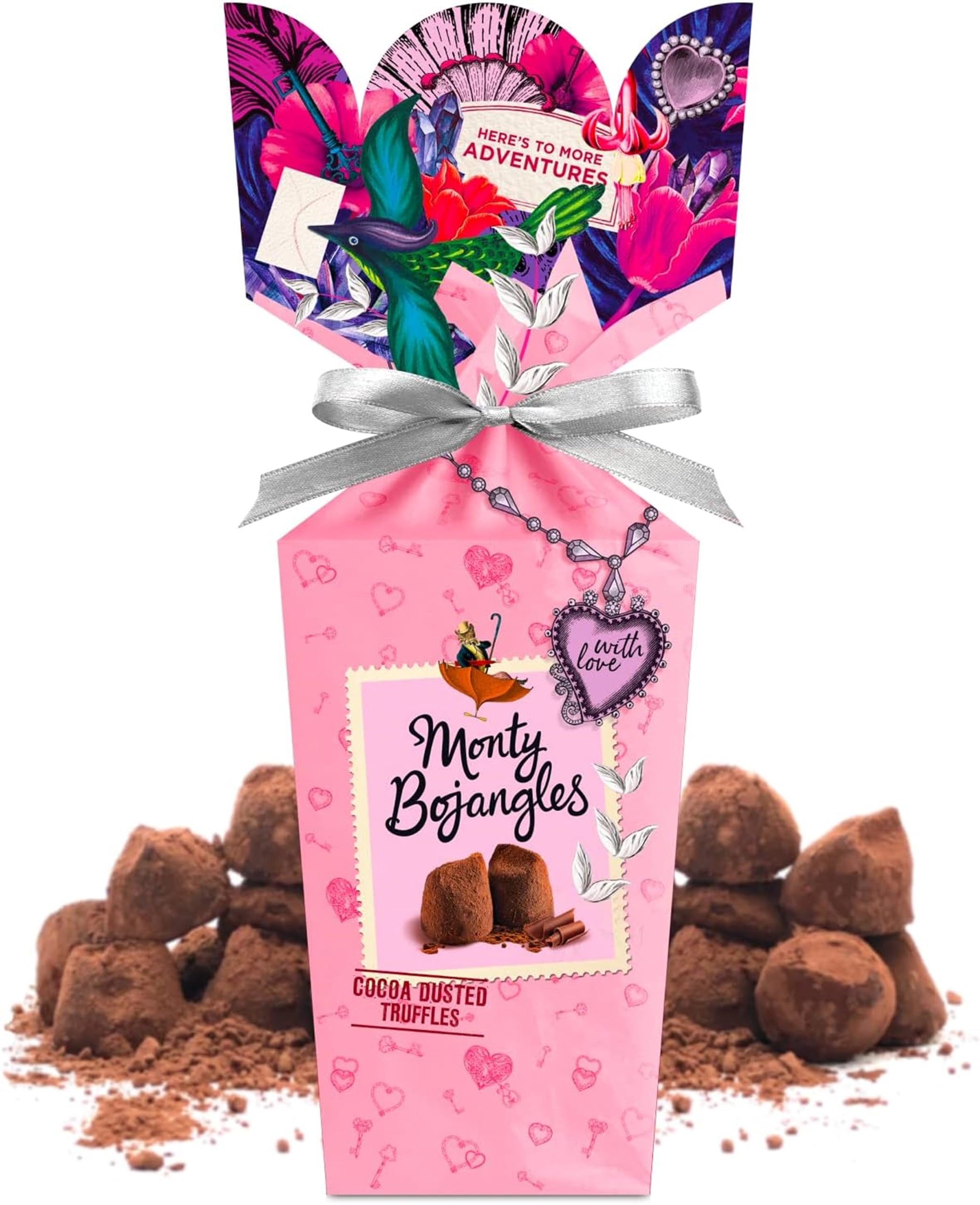 ‘With Love’ Cocoa Dusted Chocolatey Truffles Gift Box (110g), Chocolate Flavoured Truffles, Award-Winning Luxury Chocolatey Truffles, Gift Set With Ribbon & Personalised Message Card
