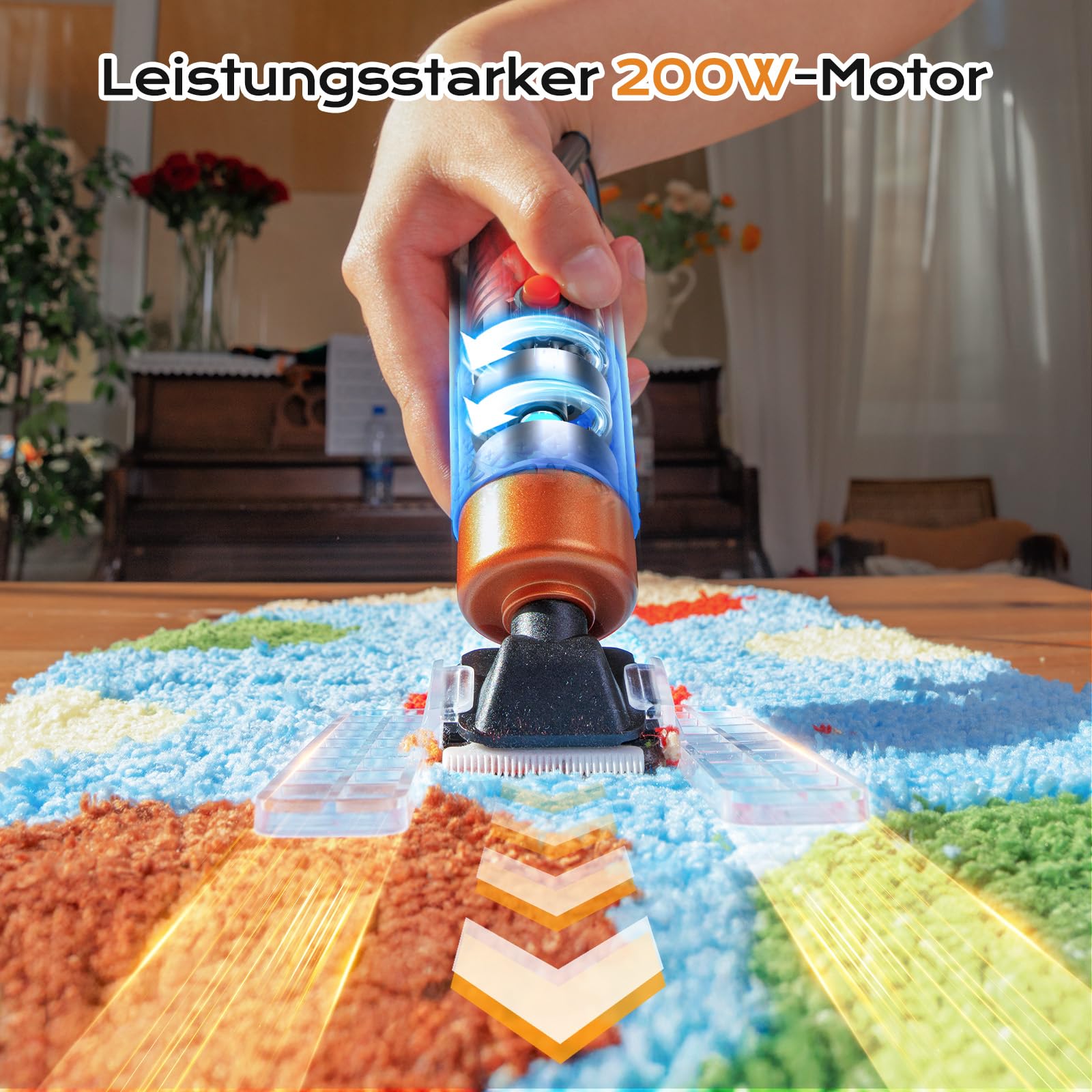 BESGEER 200W Teppichtrimmer mit Doppelklinge, Tufting-Schneider für Teppichreparatur und DIY Projekte