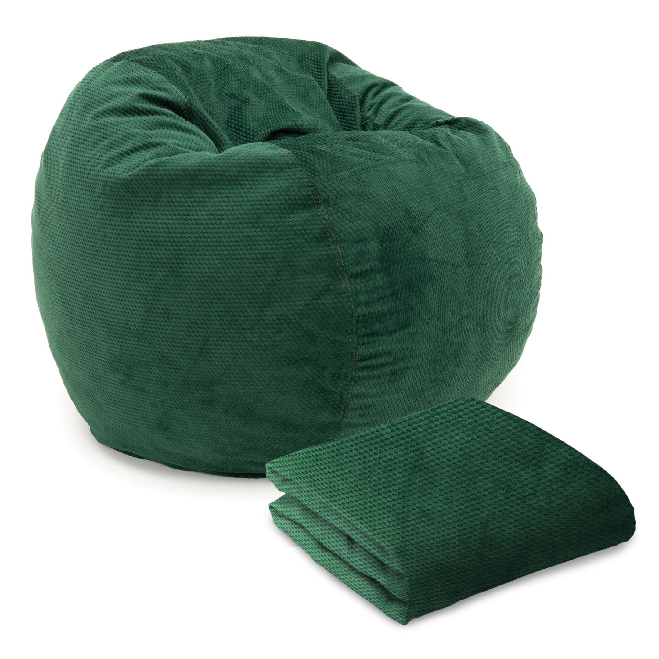 CordaRoy's Corduroy Bean Bag Cover (Bean Bag Sold Separately)-Cover for Convertible Bean Bag Chair-Machine-Washable Corduroy Fabric-for Basement,Living Room,Dorm-Full -Rainforest|Made in The USA