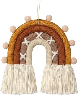 BOHO GARDEN Macrame Rainbow Charm - Essential Oil Diffuser for Cars, Baby Nursery, Children's Bedroom & Home Decor - Color...