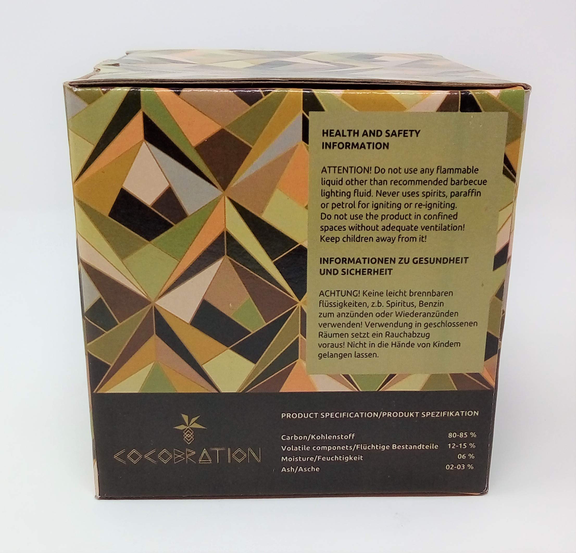 Cocobration Shisha Kohle 4kg - Kokosnuss Naturkohle 27mm Würfel Wenig Asche