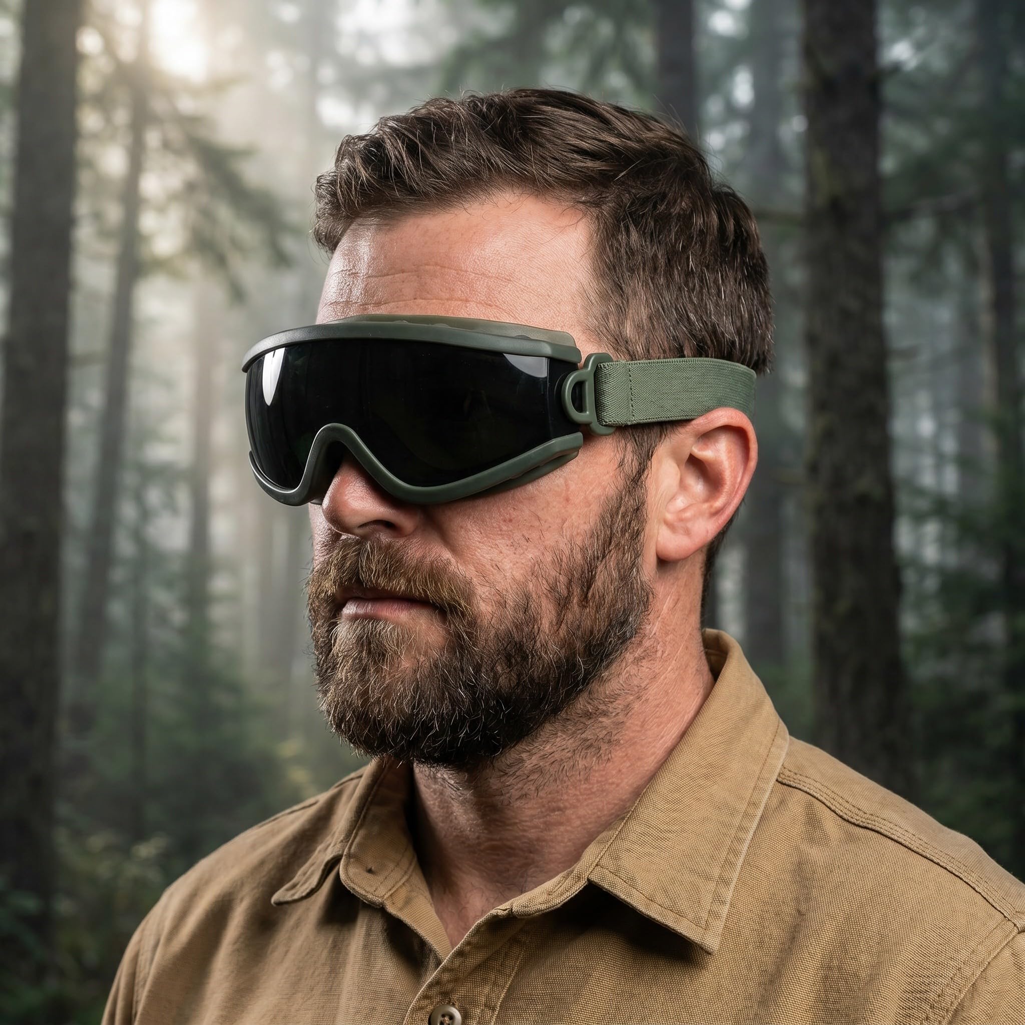 Lurrose Gafas de seguridad para soldadura de amplio espectro | Gafas de protección ocular con lentes oscuras | con montura negra y correa ajustable para soldadura fuerte, corte con y trabajos de