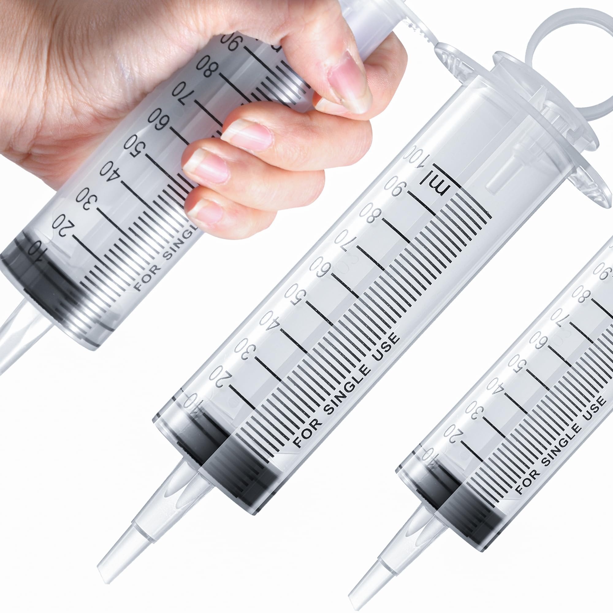 2 Pack 150ml Large Syringes Big Syringes, Large Garden Syringe for Scientific Labs, Measuring, Watering, Refilling (150 ML) (150 ML（3 PCS）) — Amazon image 8