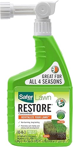 Safer Brand 9334HE Lawn Restore - Spray para manguera de 32 onzas, verde