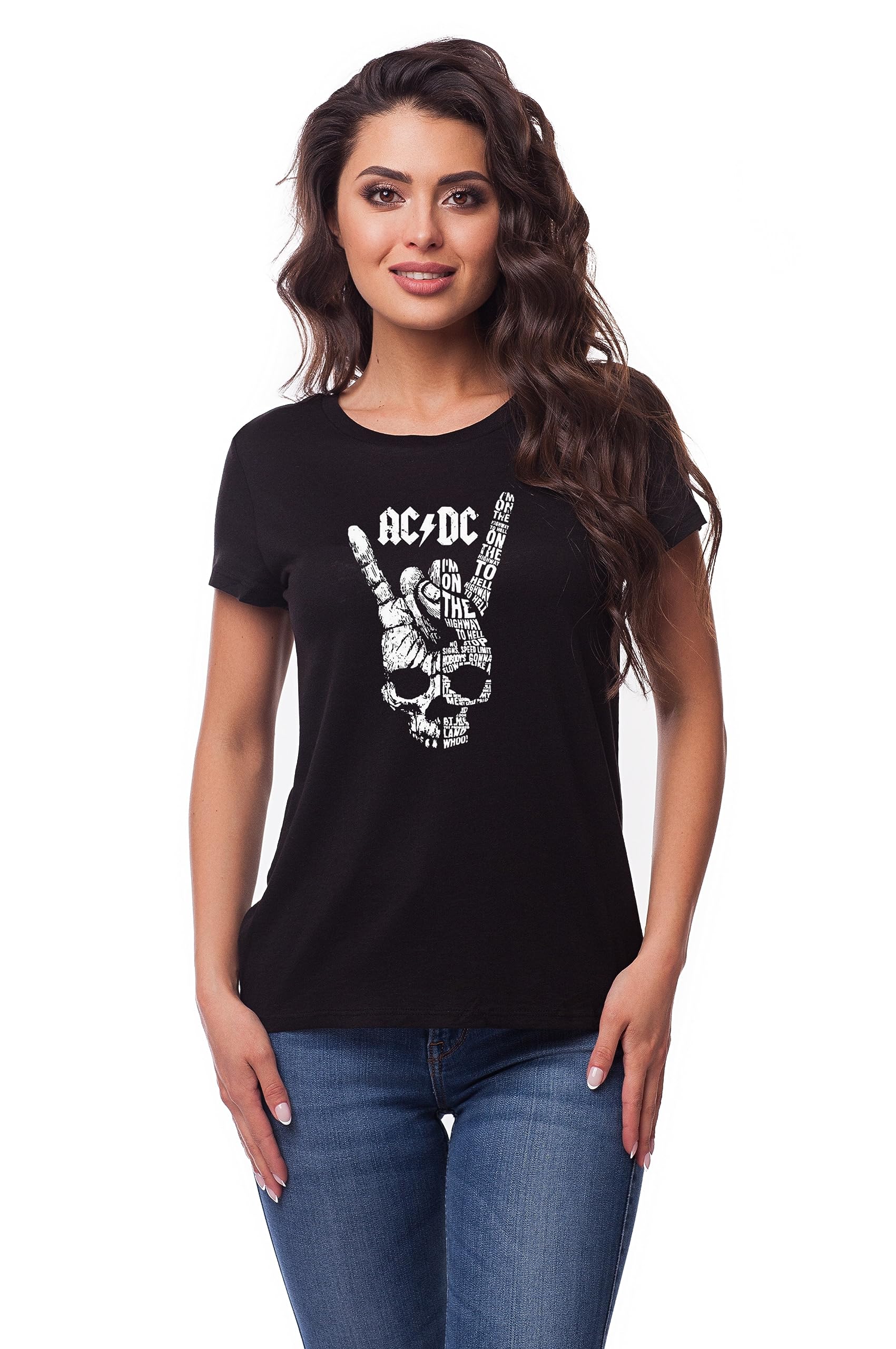 Donald Printed T-Shirt for Women Regular T-Shirts Round Neck Tshirt Black Half Sleeves Pure Cotton