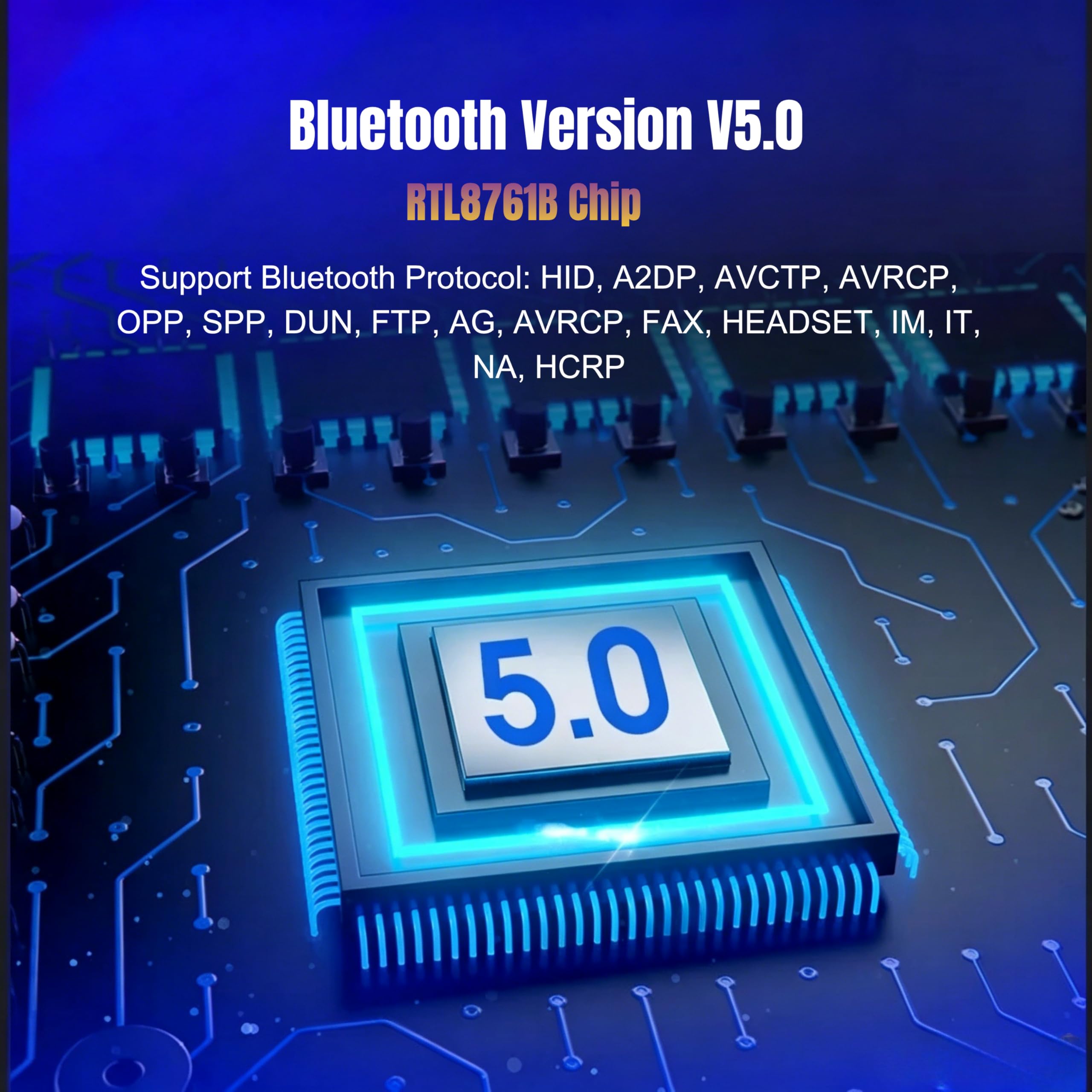 Wersja 5.0 Szybki bezprzewodowy adapter Bluetooth USB z chipem RTL8761B do laptopa PC czarny ABS metalowa transmisja 3 Mbps Plug and Play