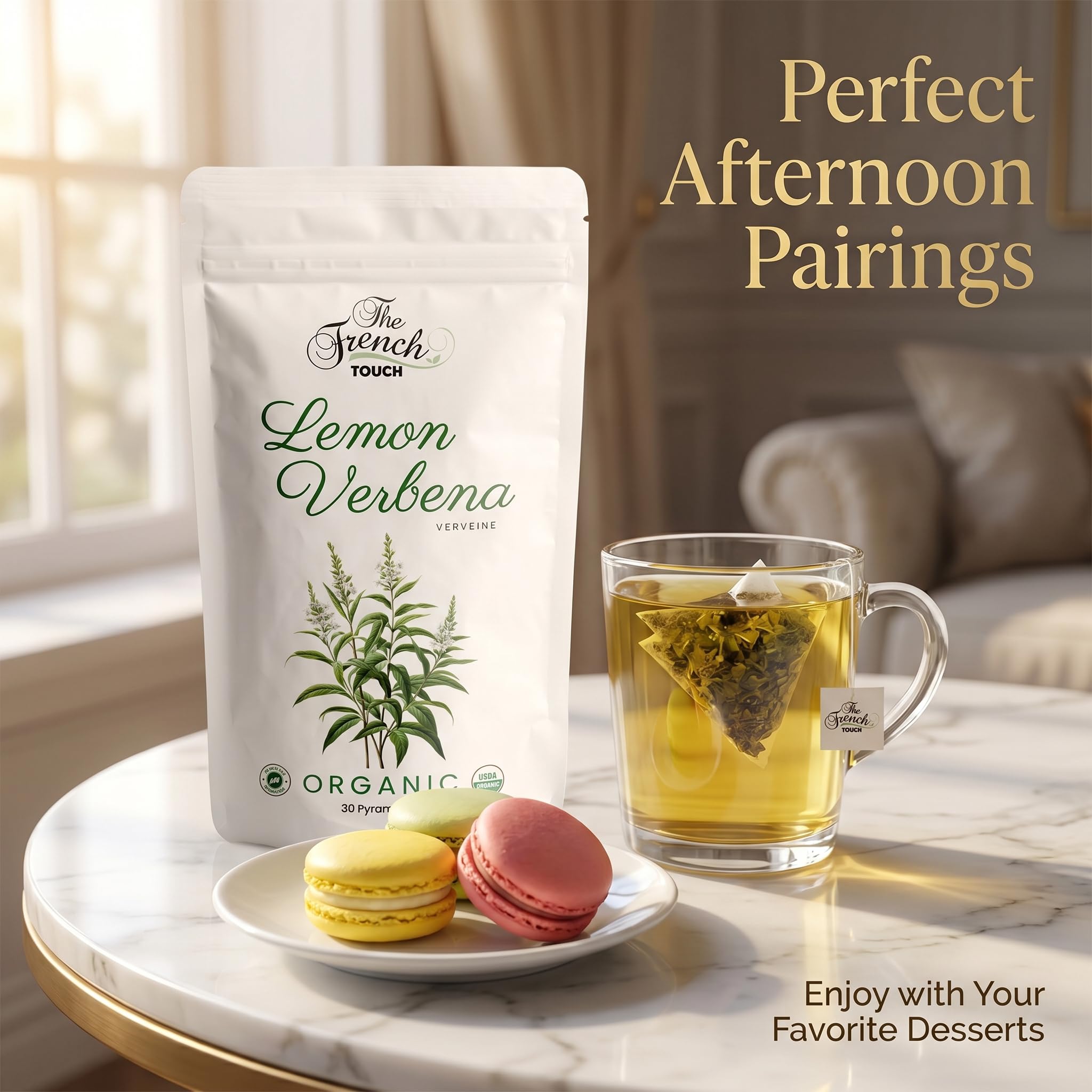 Amazon.com: The French Touch Lemon Verbena Tea ORGANIC | 1.8g x 30 Amazon.com: The French Touch Lemon Verbena Tea ORGANIC | 1.8g x 30