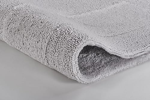 Miniatura 5 de Eco Living Havanna - Alfombra de baño reversible de algodón (33.5 x 59.1 pulgadas, gris pizarra)