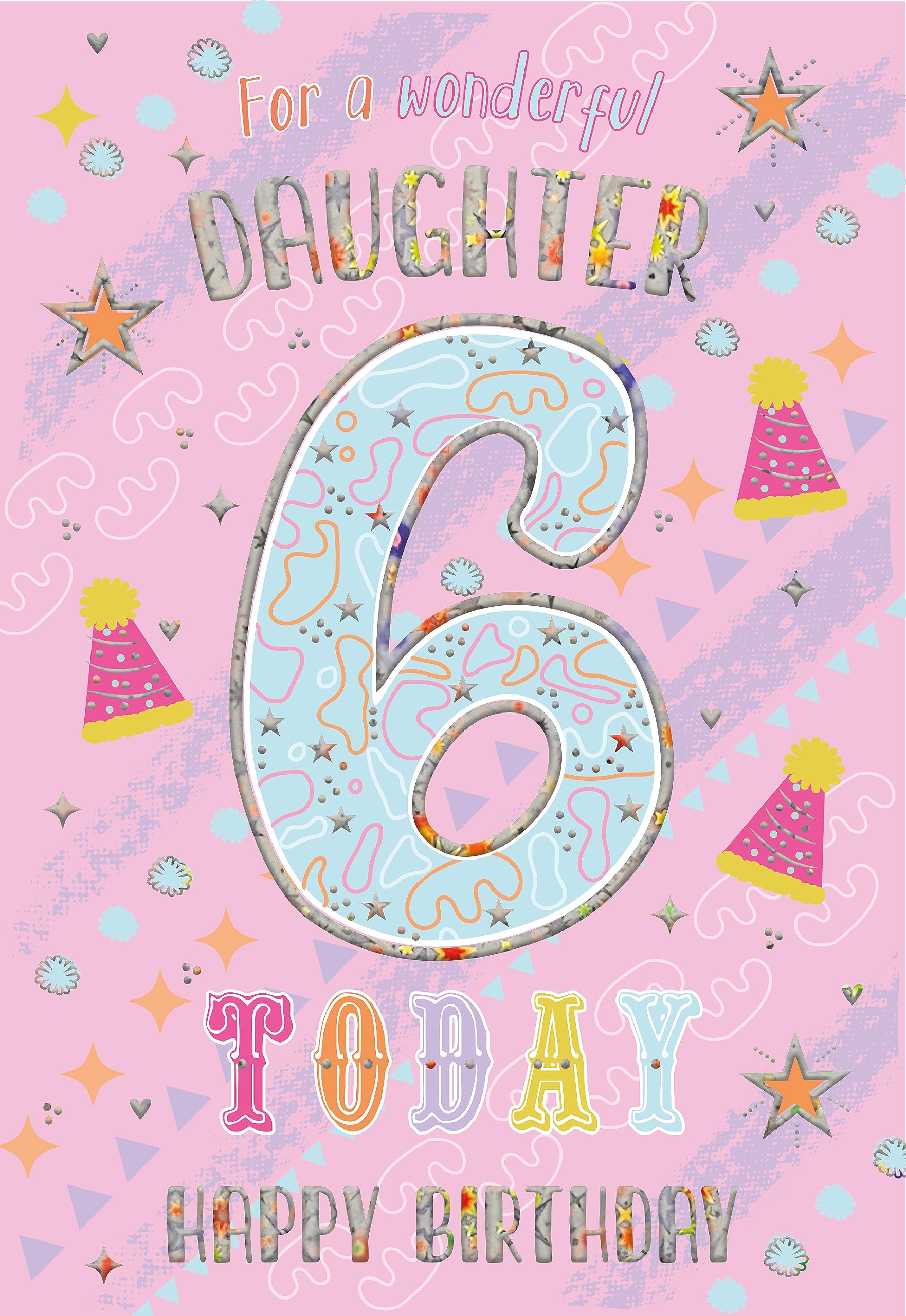 Cards Purple For A Special Daughter On Your 6Th Birthday Card - 7801 Cg