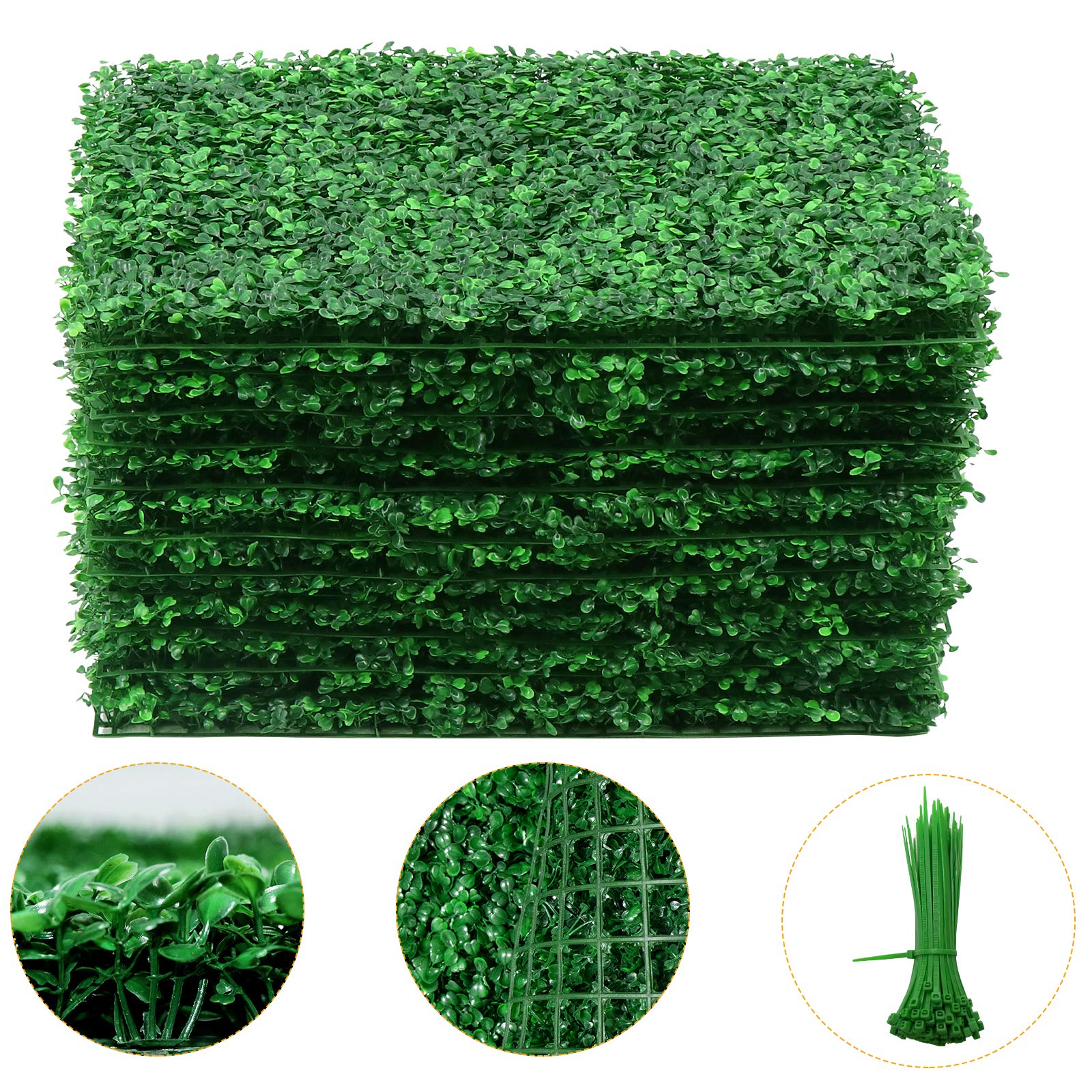 Buy Artificial Boxwood Panel 12PCS Faux Boxwood Hedge Wall Panels as