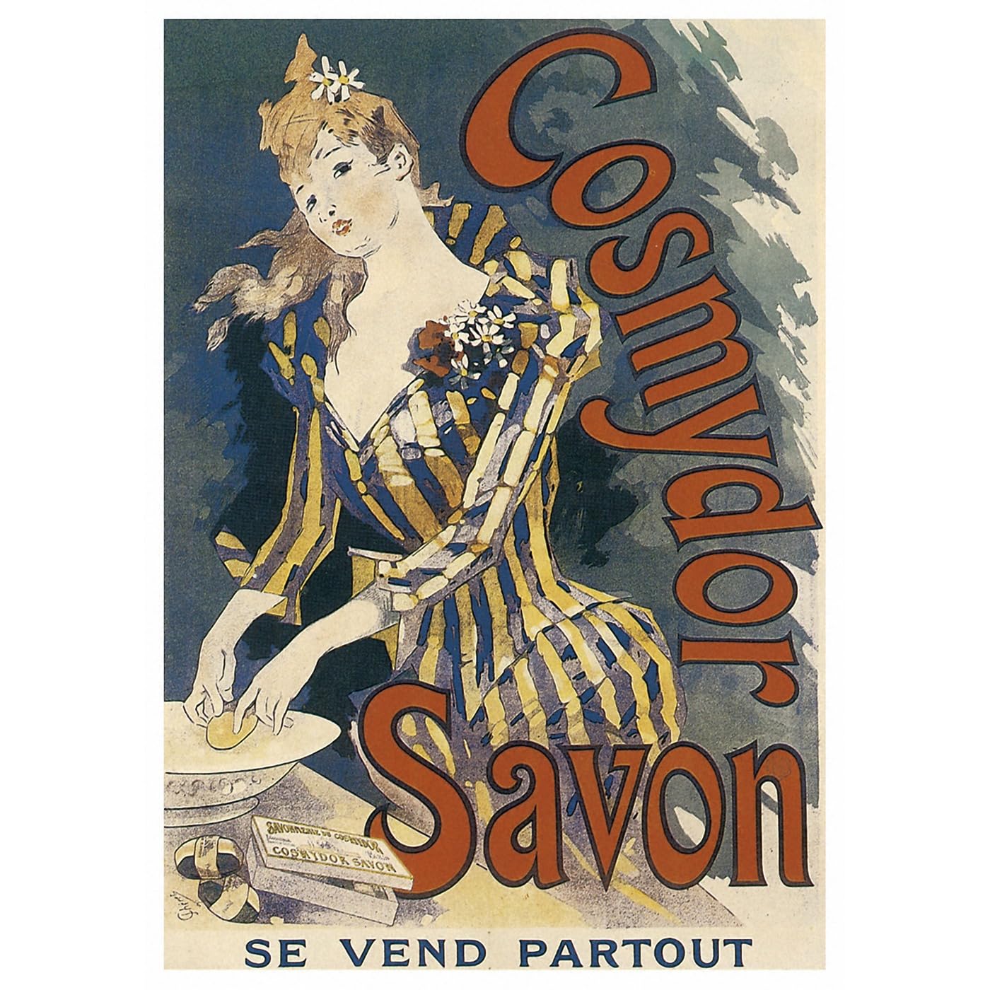 Cosmydor Savon affiche Cheret impression toile 101x127 cm - 2