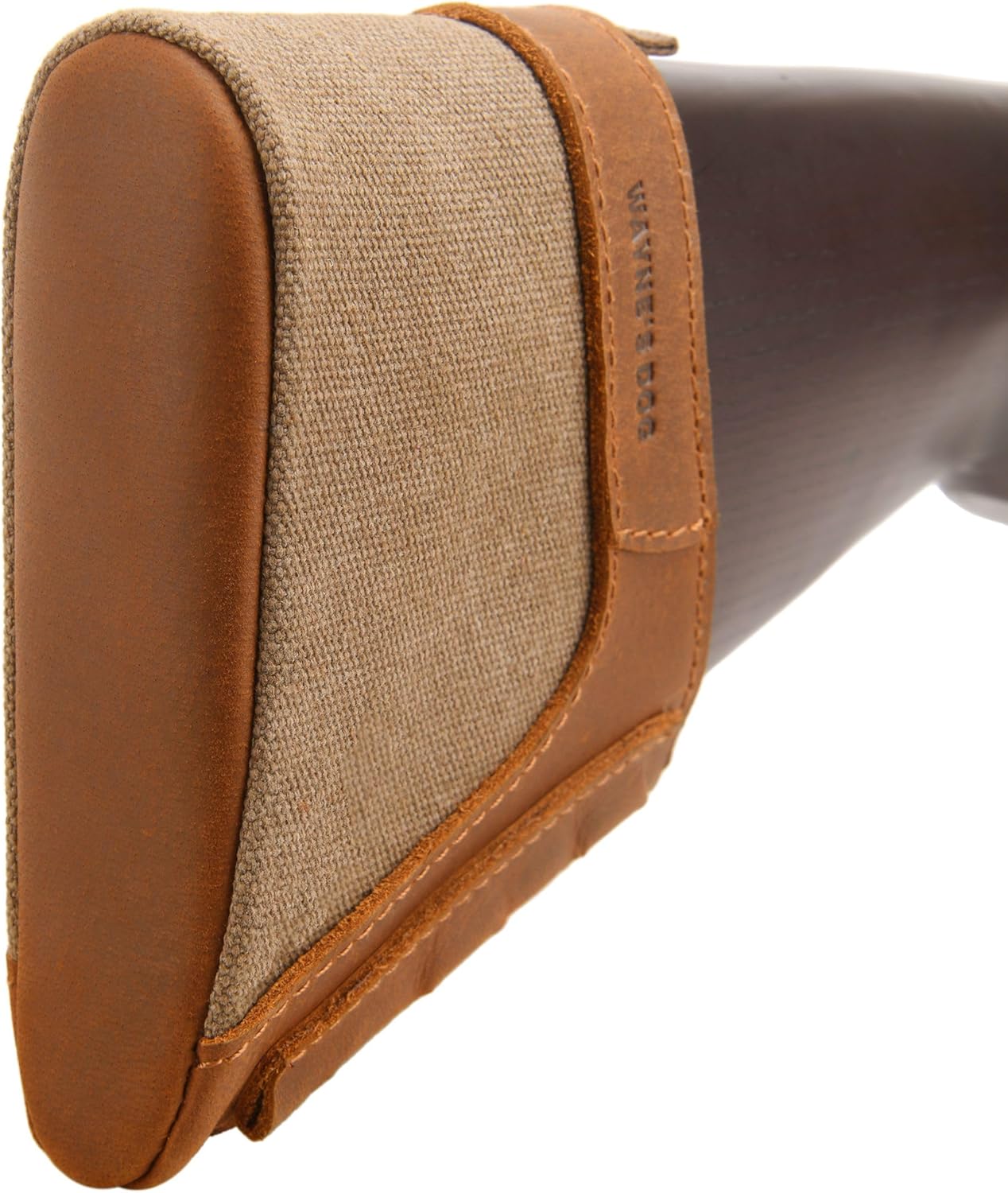 Tas Trost Rifle Gun Buttstock Extension，Retro Leather and Canvas Slip on Recoil pad,Shotguns Shoting Gun Butt Protector