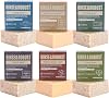 Mens Bar Soap 6Pcs Cleansing All Natural Handmade Mens Set Scrub Soap Gift for Men Body&Hand All Skin Type|6 Different Scents Valentines Gifts for Him Christmas Fathers day