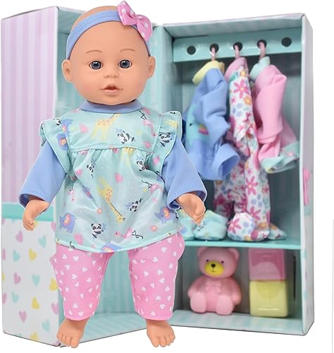 Miniatura 2 de Muñeca de bebé de cuerpo suave muñeca de 14 pulgadas con conjunto de ropa y accesorios