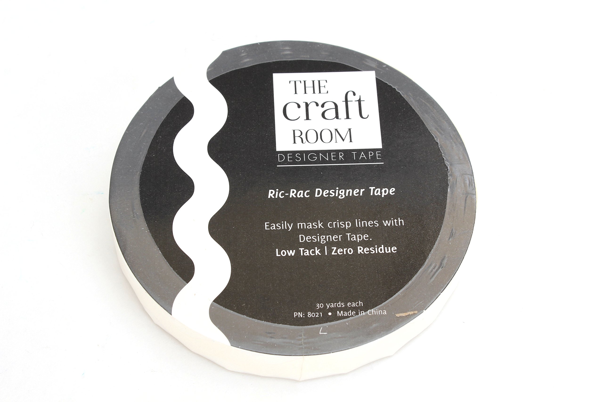 Milltown Merchants 5/8 Inch RIC-Rac Designer Tape - Shape Tape - Low Tack, Low Adhesive Painters Tape, 30 Yards