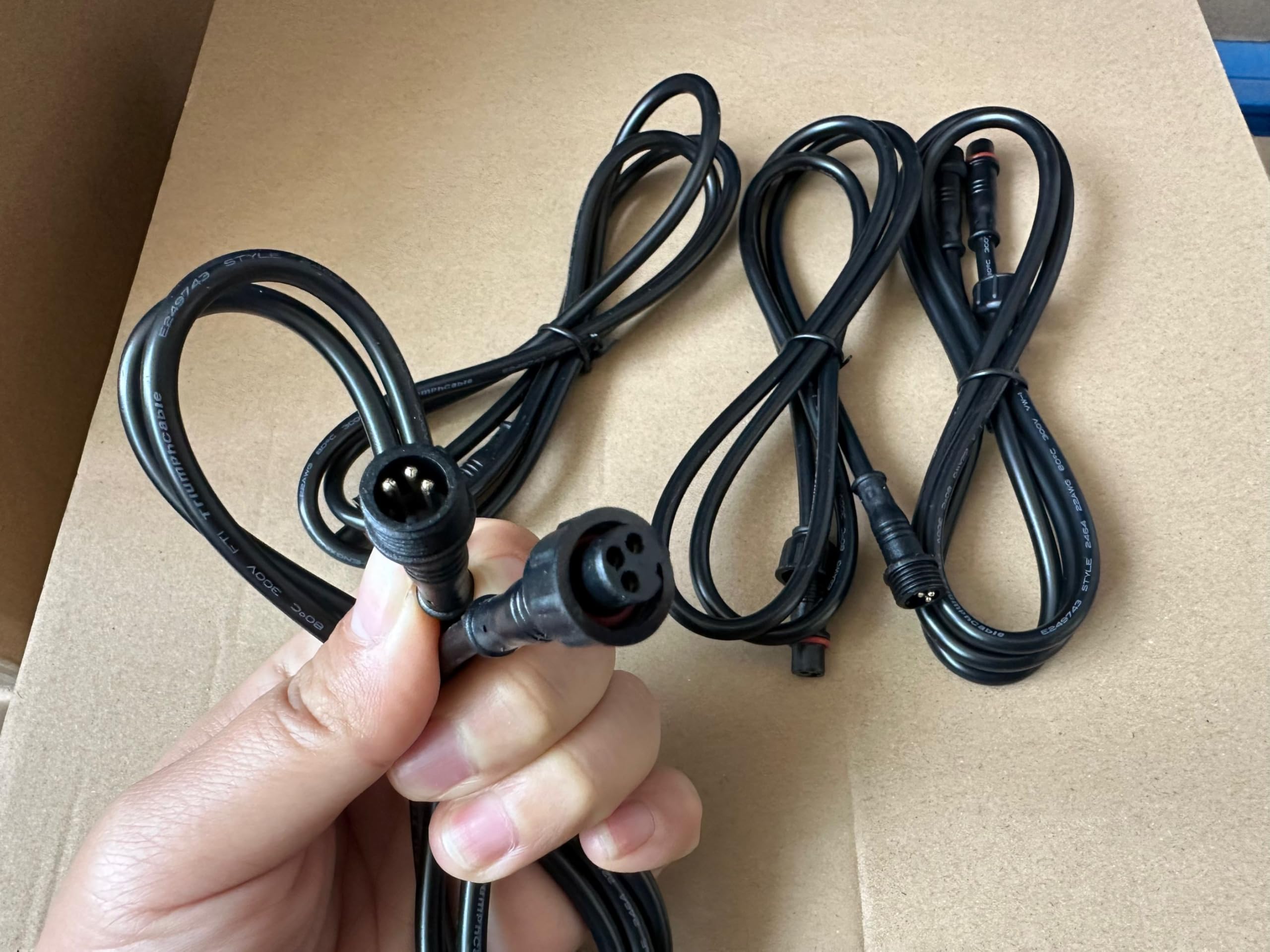 SDO 4PCS 3ft Extensions Cord for Dream Chaser 3Pin Connector LED Wheel Lights/Strip Lights/Speaker Ring Lights/Rock Lights/Underglow Lights