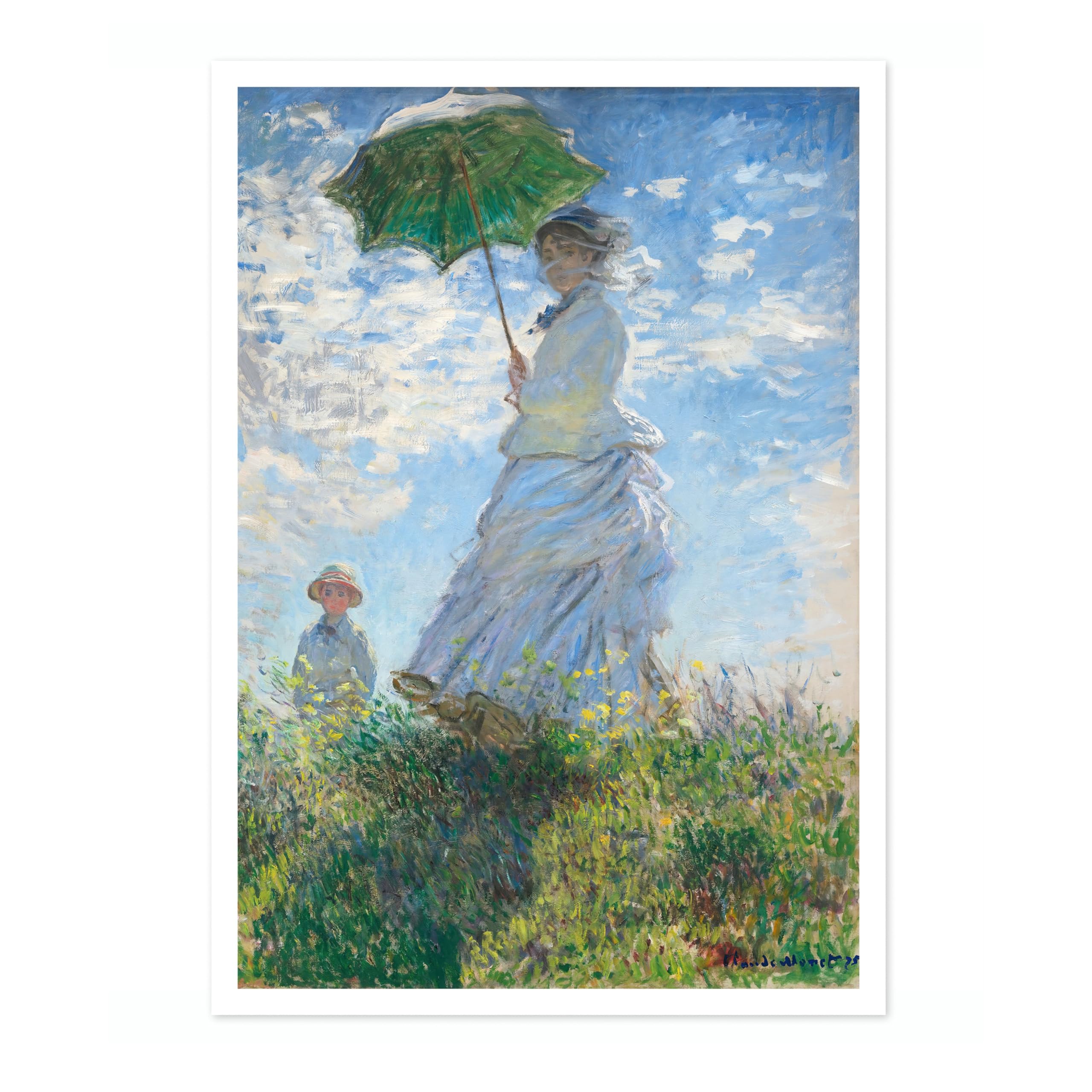 Madame Monet And Her Son Claude Monet Art Print, Classic Art Painting Poster, Impressionism Art Exhibition Modern Wall Art, Minimalist Home Decor Picture Artwork, A4 (Print Only) - 29.7x21cm — image 1