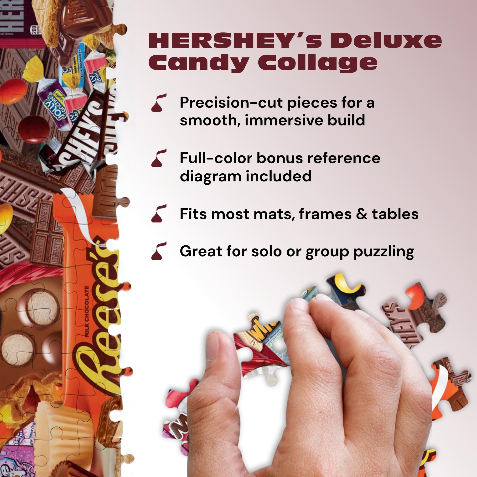 Buffalo Games - Hershey – Collage de Luxe – Puzzle de 2000 pièces pour Adultes – Puzzle Stimulant Parfait pour Les soirées de Jeu – Taille finie 38,50 x 26,50 cm
