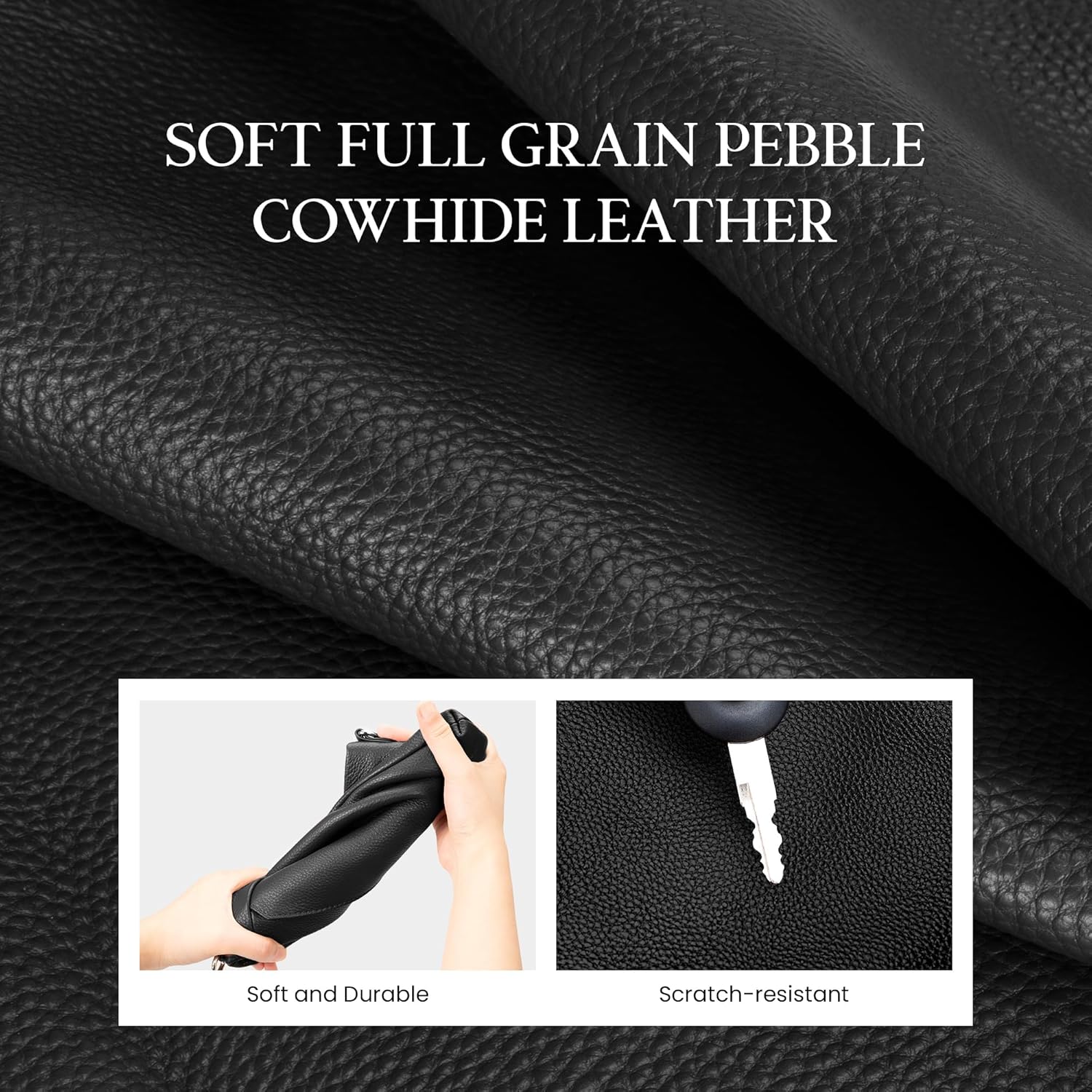 befen Genuine Leather Wristlet Wallet for Women Soft Leather Crossbody Bag Clutch Purse with RFID Small Shoulder Handbags - Image 3