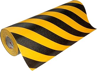 Safety-Walk 85968-case 3M Slip-Resistant General Purpose Tapes and Treads 613, Black/Yellow Stripe, 12" x 60'