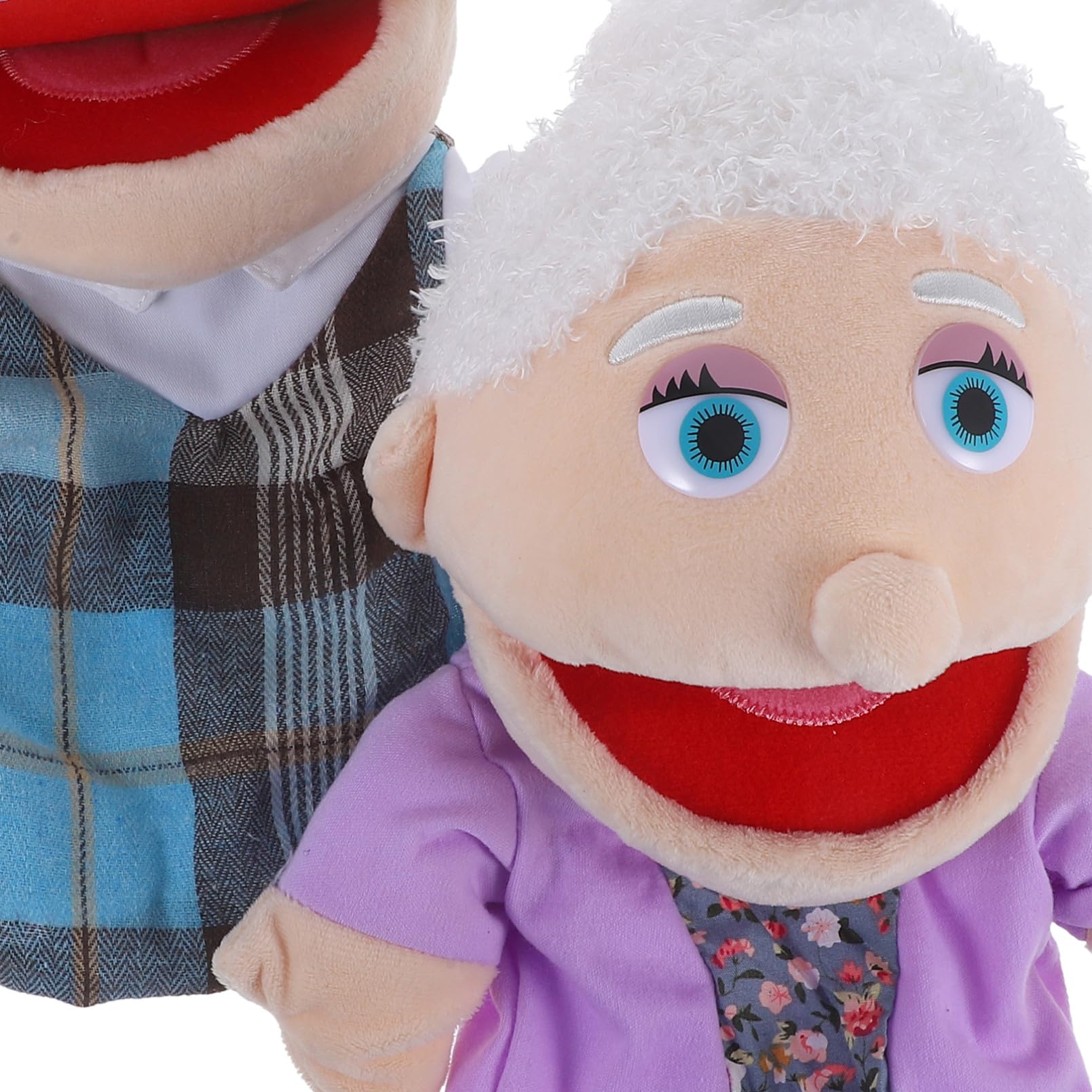 2 Pièces Marionnettes à Main en PP Coton Grand-père et Grand-mère