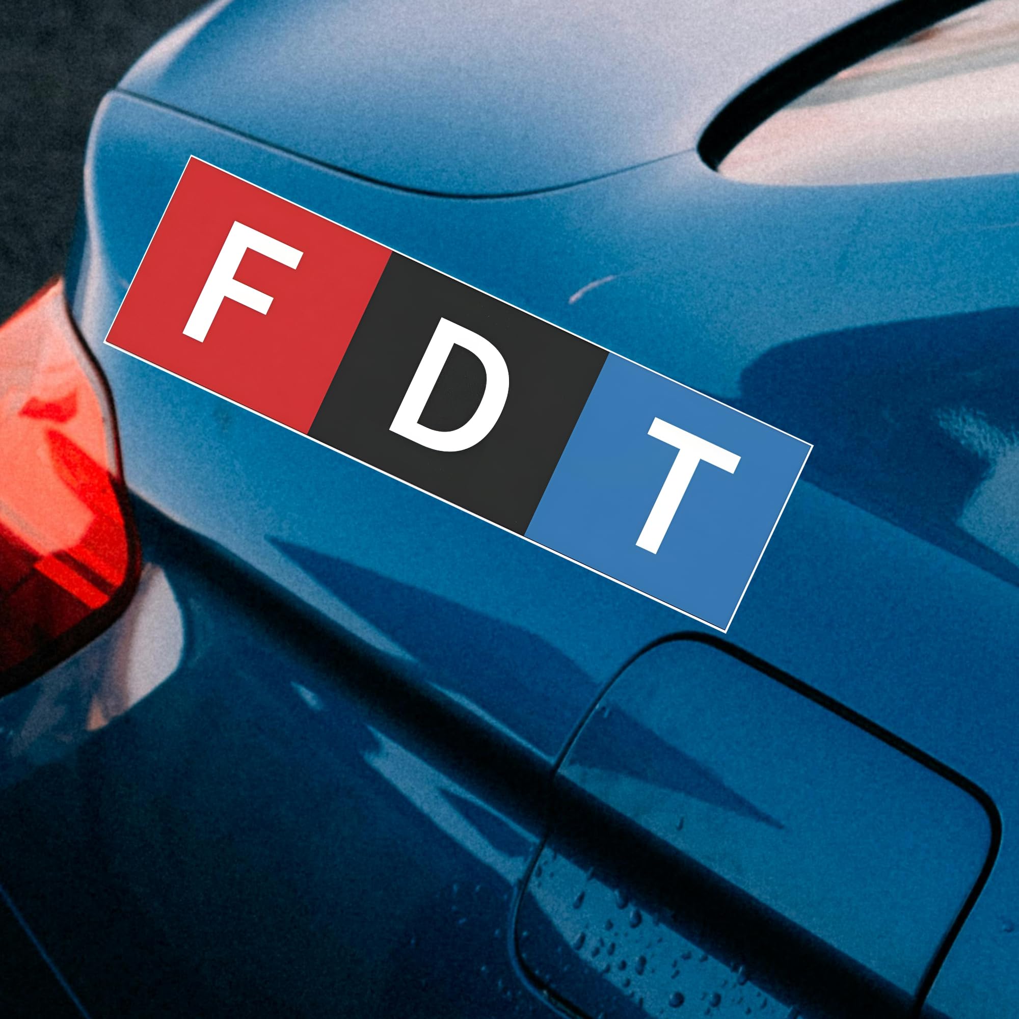 FDT Stoßstangen-Aufkleber, bunt, wasserdicht, Vinyl-Aufkleber für Auto, LKW, SUV, Werkzeugkasten und Oberflächen im Freien