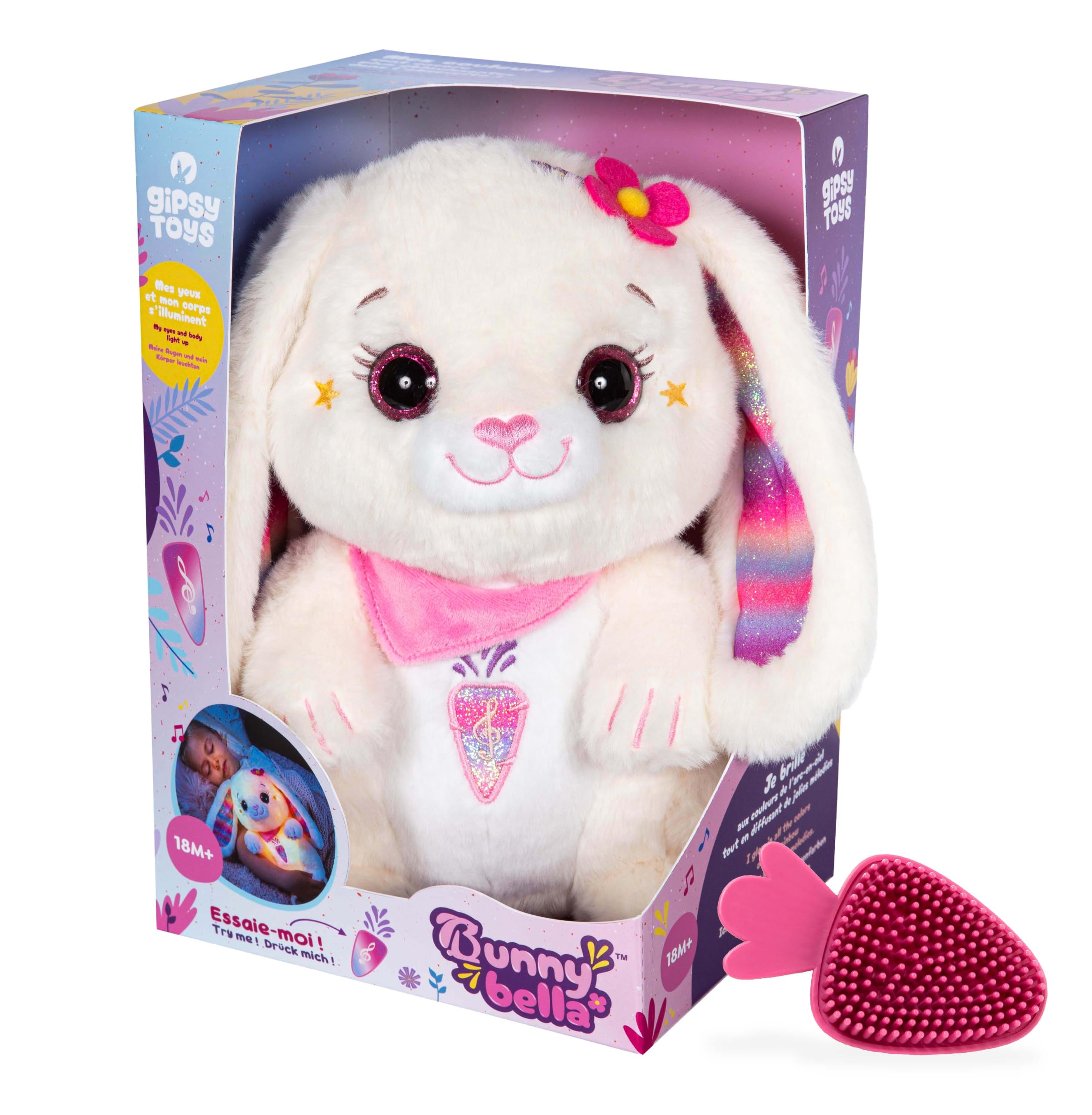 Gipsy Toys - Bunny Bella - Peluche Interattivo - Luci e Suoni - dai 18 Mesi