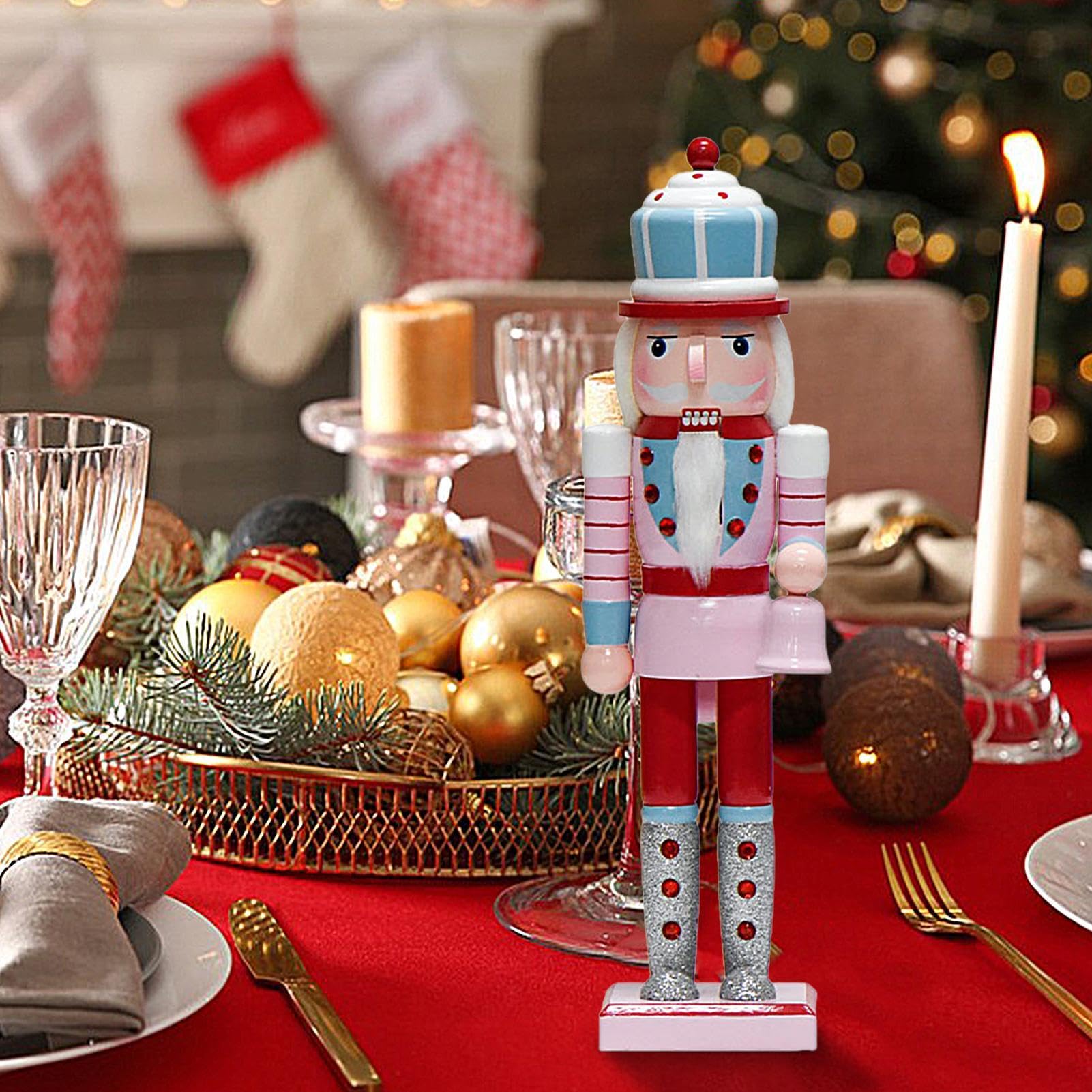 Amazon.co.jp: クリスマスくるみ割り人形の装飾品、木製くるみ割り人形