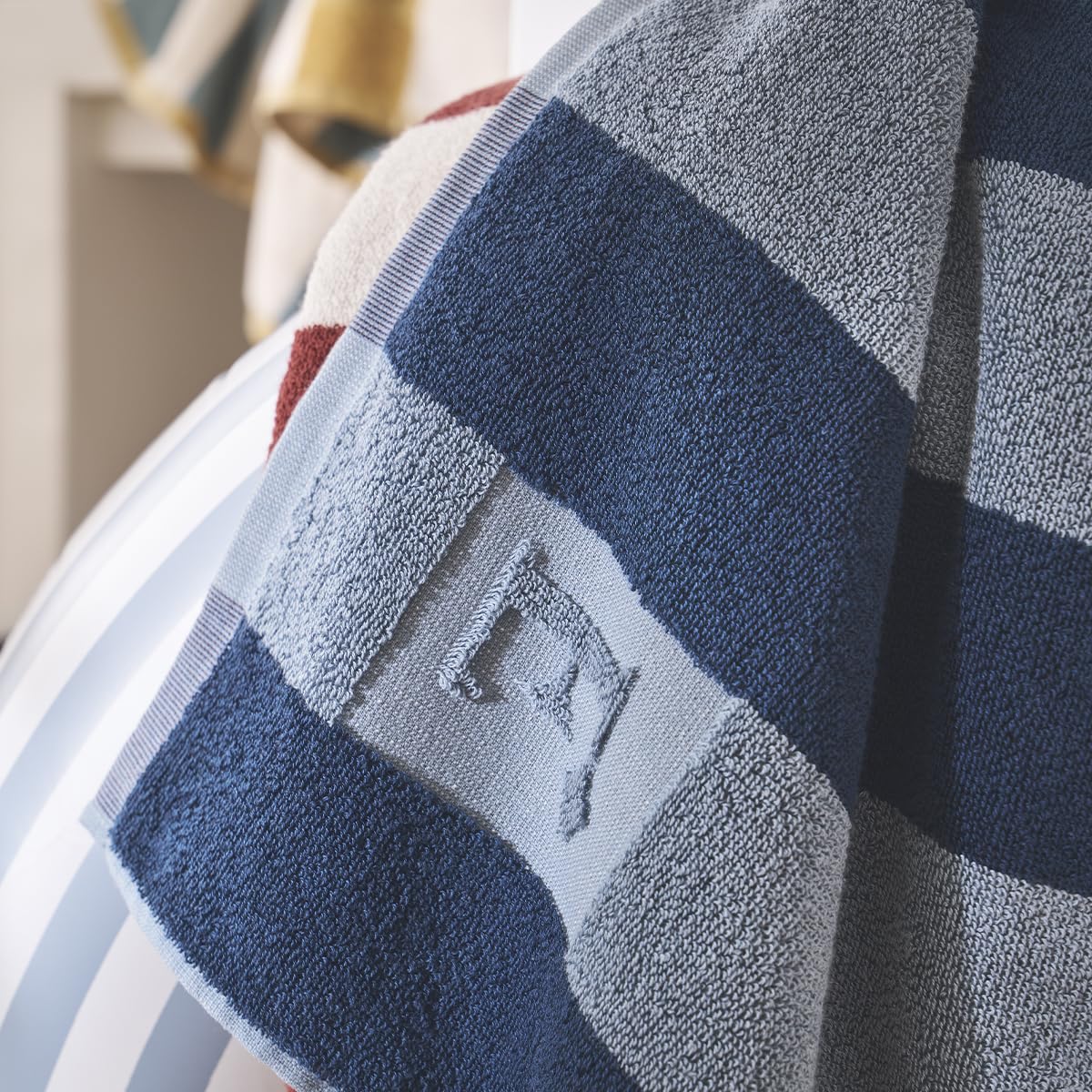 ESSIX Drap de Plage imprimé en Coton, Transat Marin, 86 x 180 cm
