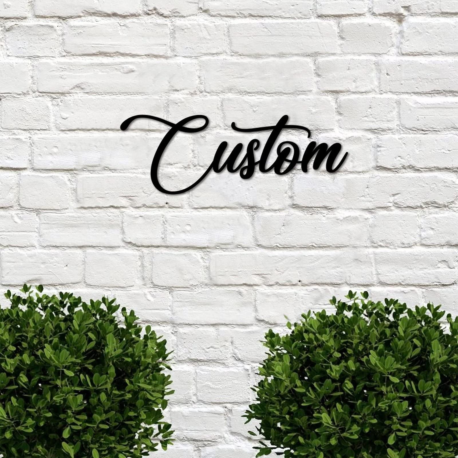Targa in metallo personalizzata, calligrafia personalizzata, scritta in ferro, decorazione da parete per camera da letto, soggiorno, casa colonica, ufficio, casa dolce casa, 60 cm