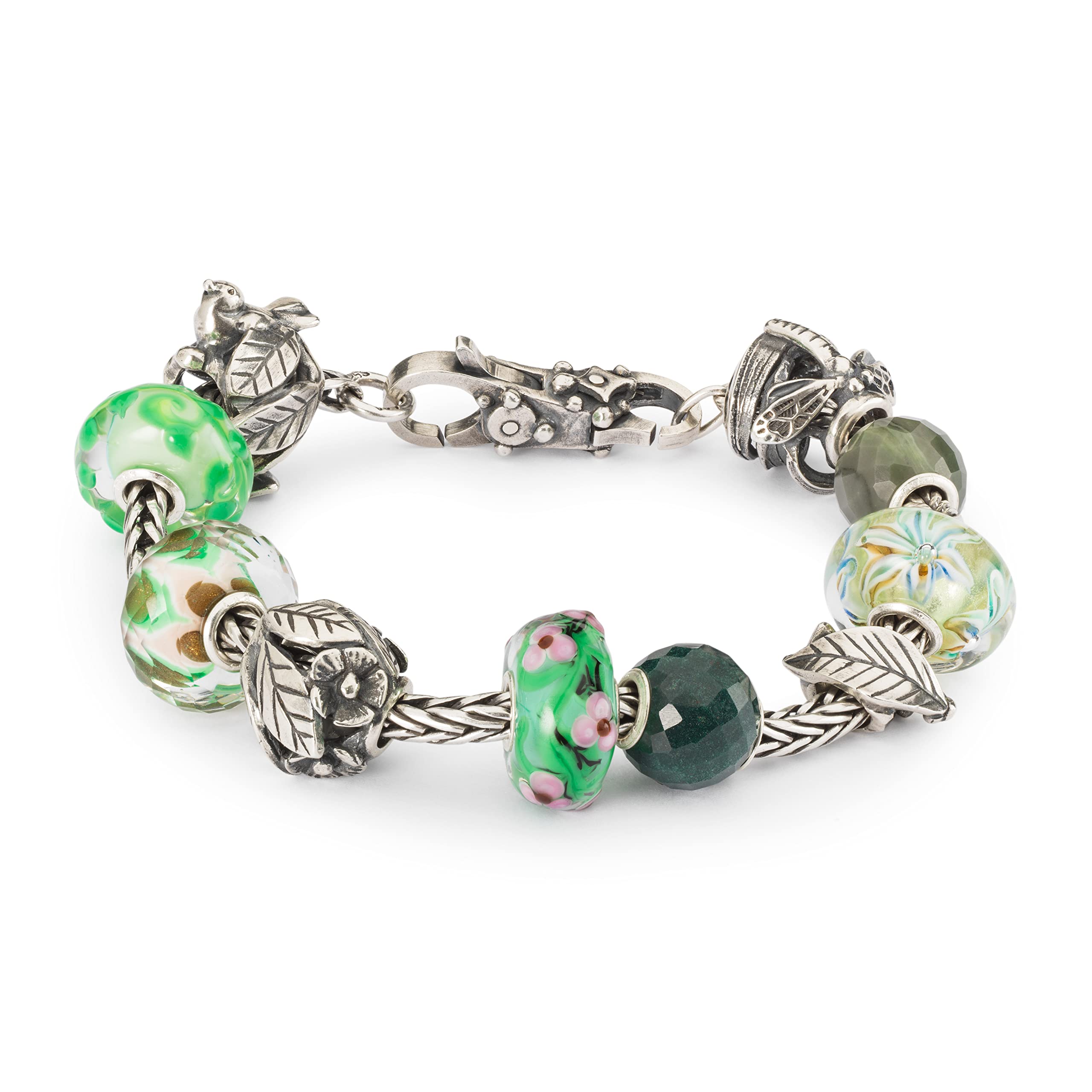 Trollbeads Perle en verre Motif jardin de roses enchantées TGLBE-20367, small, Verre, 0