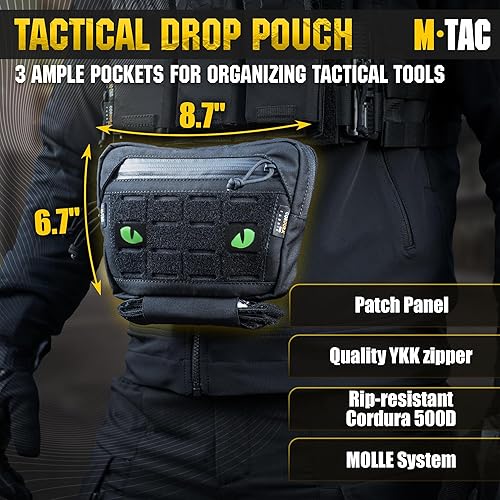 Miniatura 2 de M-Tac Elite Dangler - Bolsa grande para colgar  Bolsa táctica desplegable con gancho y bucle  Bolsa de transporte para herramientas de descarga Kit